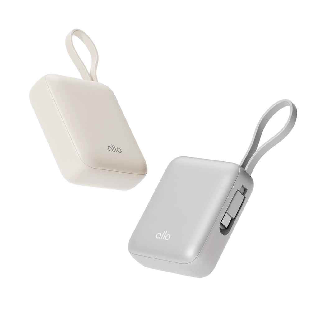 알로코리아 35W 큐브 미니 초고속충전 케이블 일체형 C타입 보조배터리 10000mAh(AlloKorea 35W Cube Mini Super Quick Charging Cable Integral Type C Auxiliary Battery 10000 mAh)