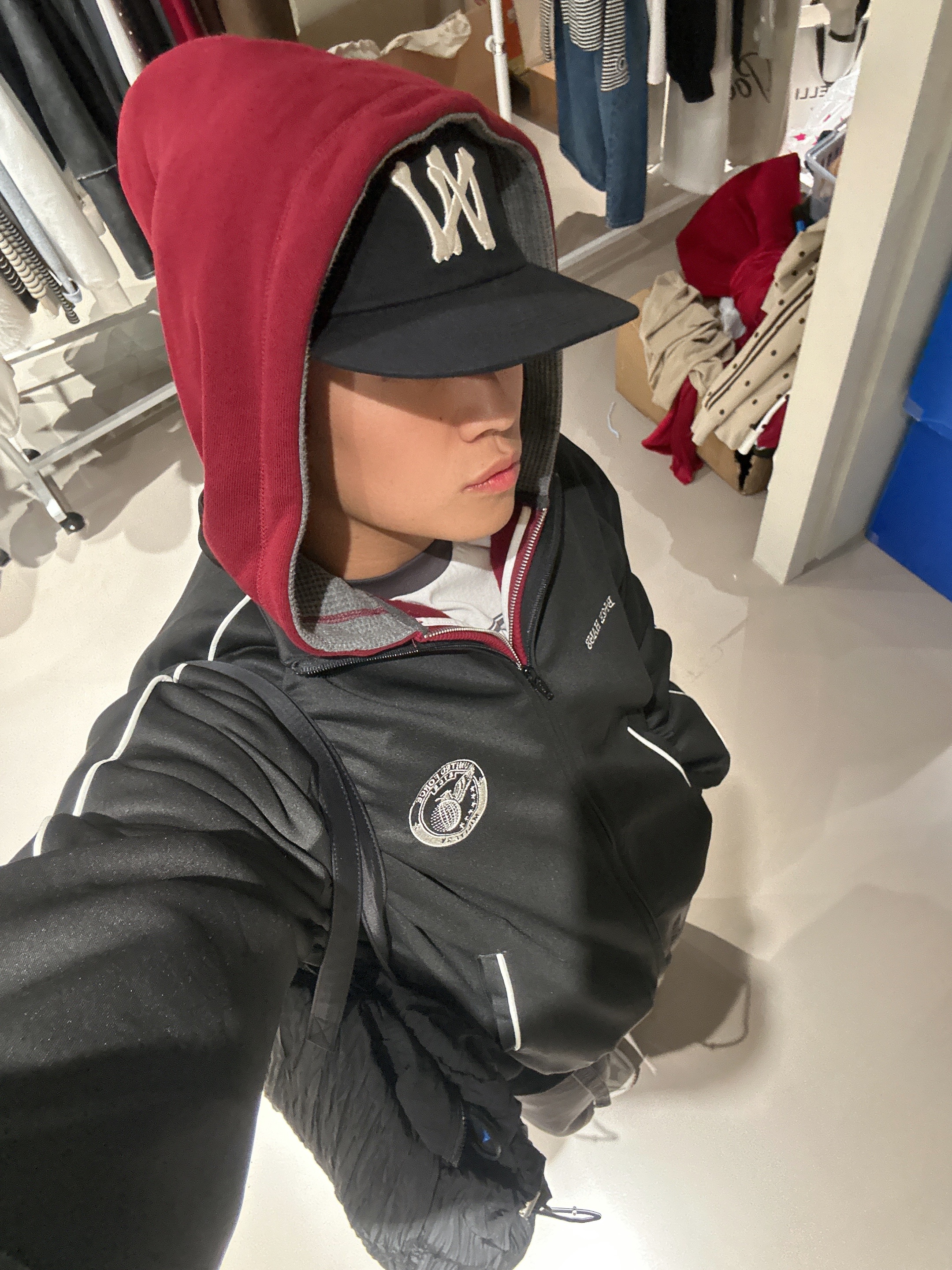 Bad Blood Billie Washed Denim Sweat Pants Blue, Aoiro 6-Panel Bone A/N Cap Black 착용 스타일 - 2