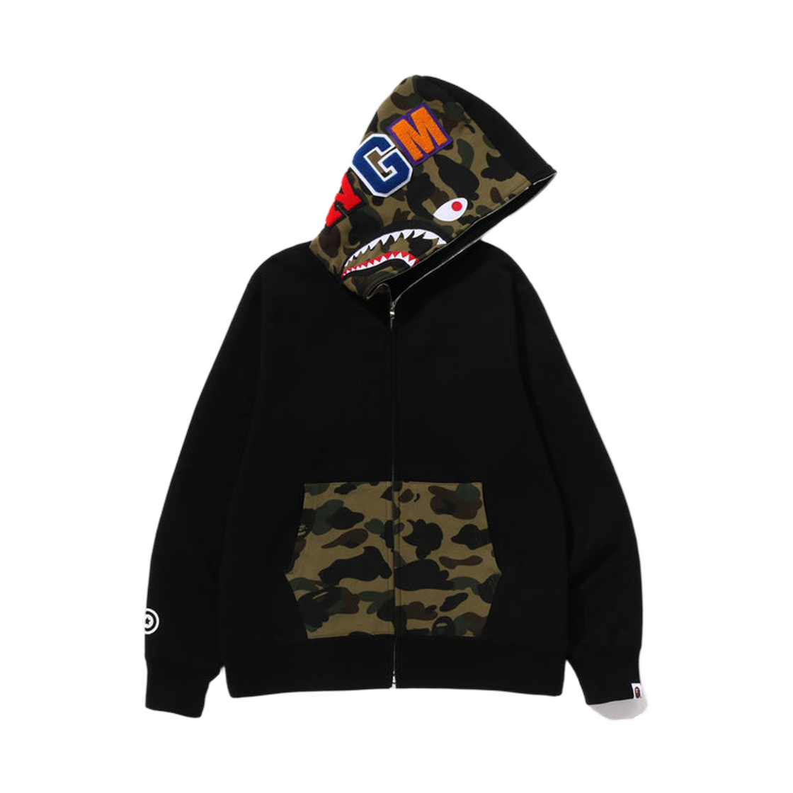 베이프 샤크 풀 집 후드 블랙(BAPE Shark Full Zip Hoodie Black)