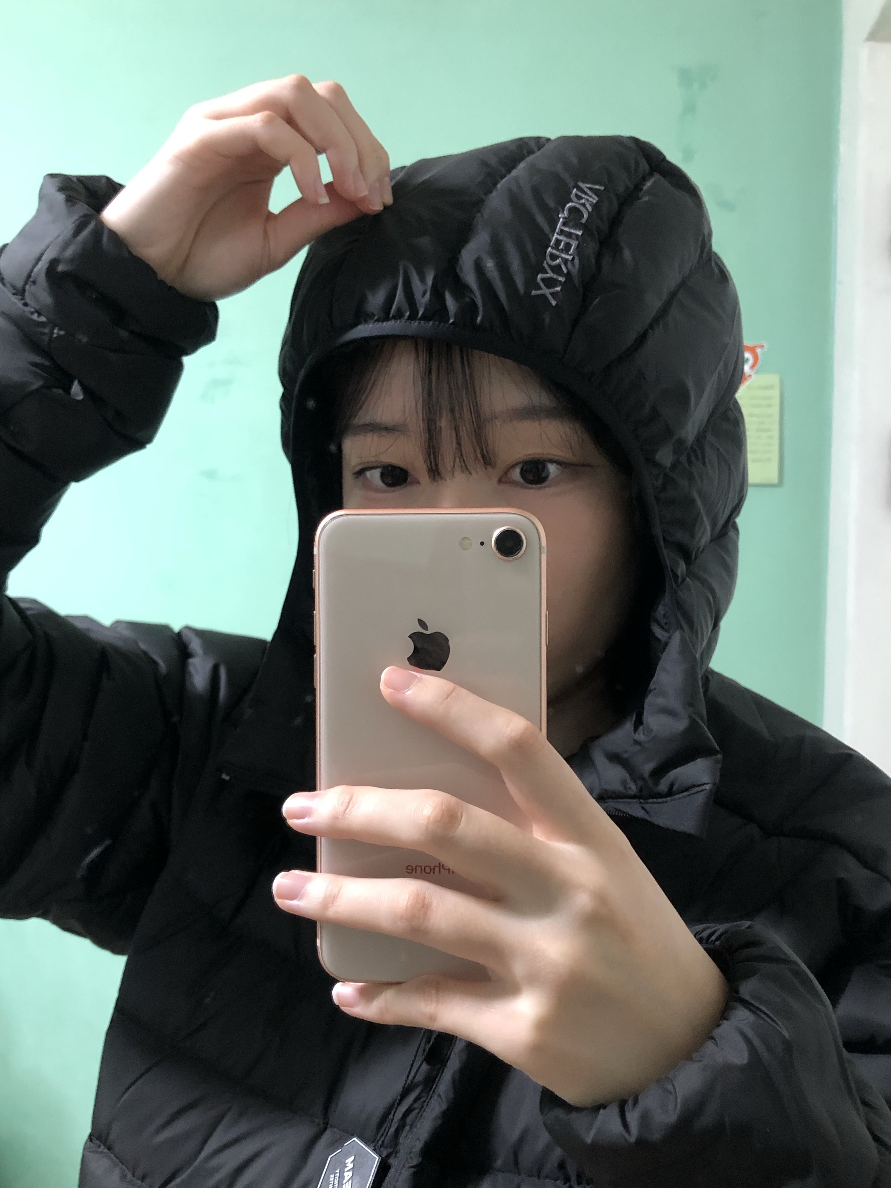 Arc'teryx Cerium Hoody Black 착용 스타일 - 1