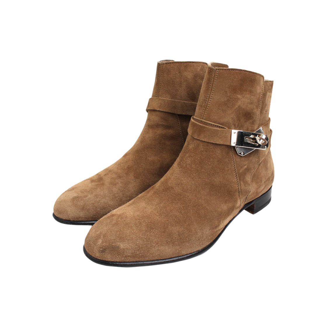 ITFNA9HTAAGS Hermes Kelly Suede Ankle Boots 36