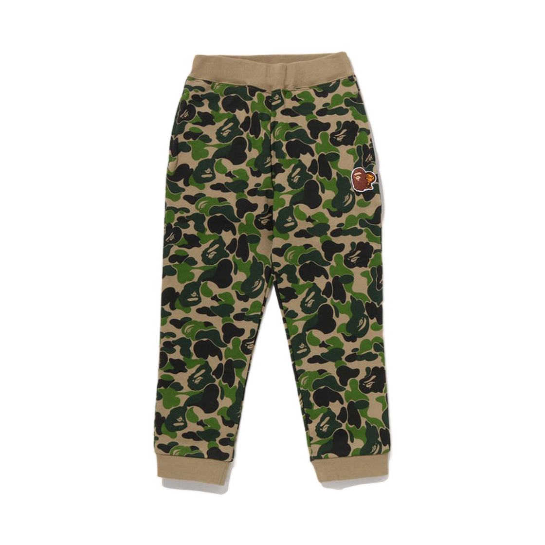 - (Kids) BAPE ABC Camo Ape & Milo One Point Sweat Pants Green