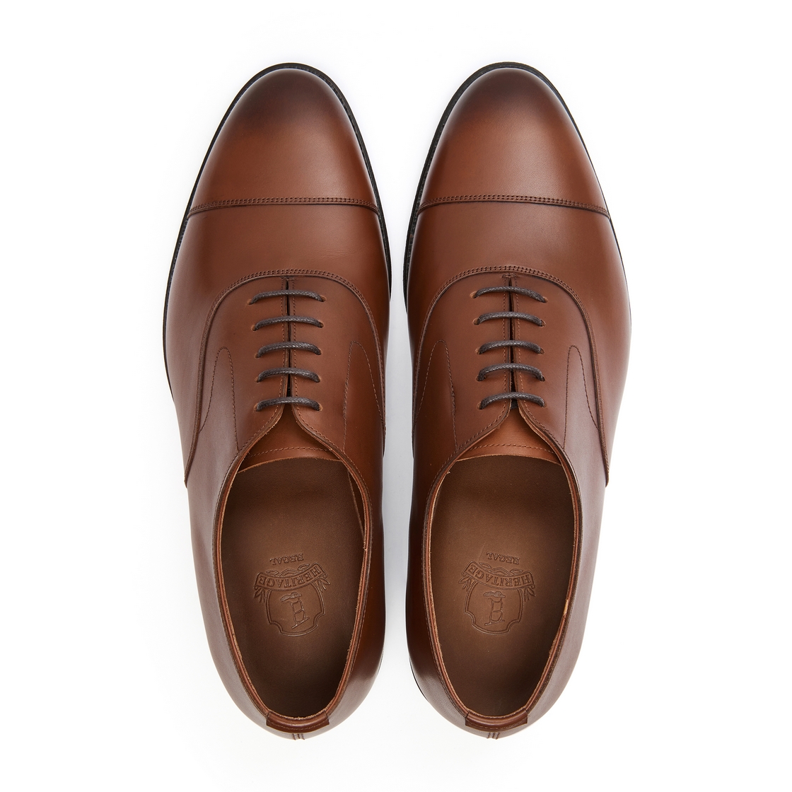 [HERITAGE 7]헤리티지 리갈 남성 맨하탄 스트레이트 팁 브라운([HERITAGE 7] Heritage Regal Men's Manhattan Straight Tip Brown) - 4
