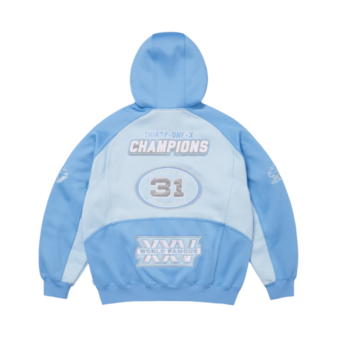 슈프림 풋볼 집업 후드 스웨트셔츠 라이트 블루 - 25FW(Supreme Football Zip Up Hooded Sweatshirt Light Blue - 25FW) - 2
