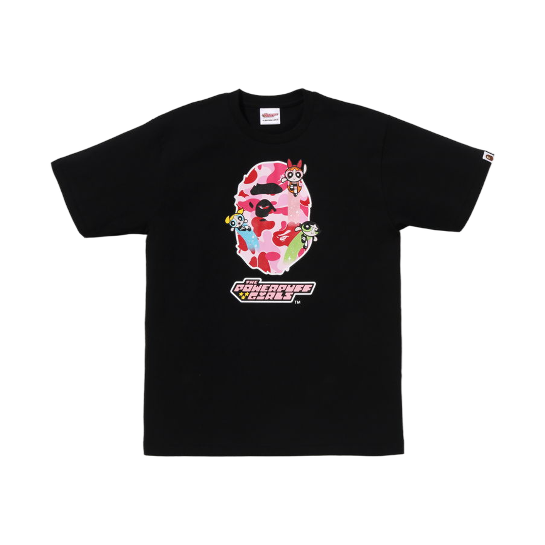 베이프 x 파워퍼프걸 에이프 헤드 티셔츠 블랙(BAPE x The Powerpuff Girls Ape Head T-Shirt Black) - 1