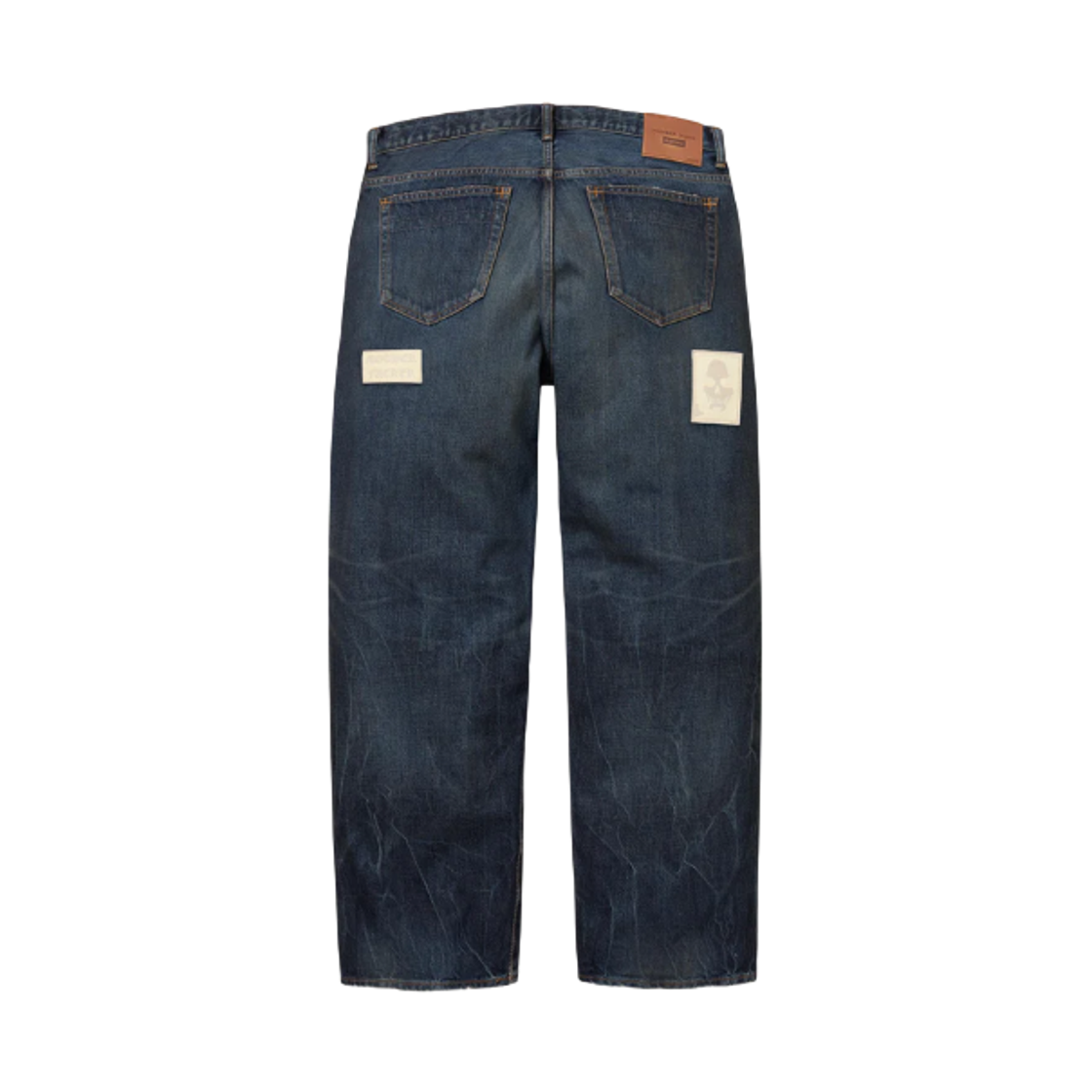 슈프림 x 넘버 나인 패치스 루즈 핏 셀비지 진 워시드 인디고 - 25FW(Supreme x Number (N)ine Patches Loose Fit Selvedge Jean Washed Indigo - 25FW) - 2