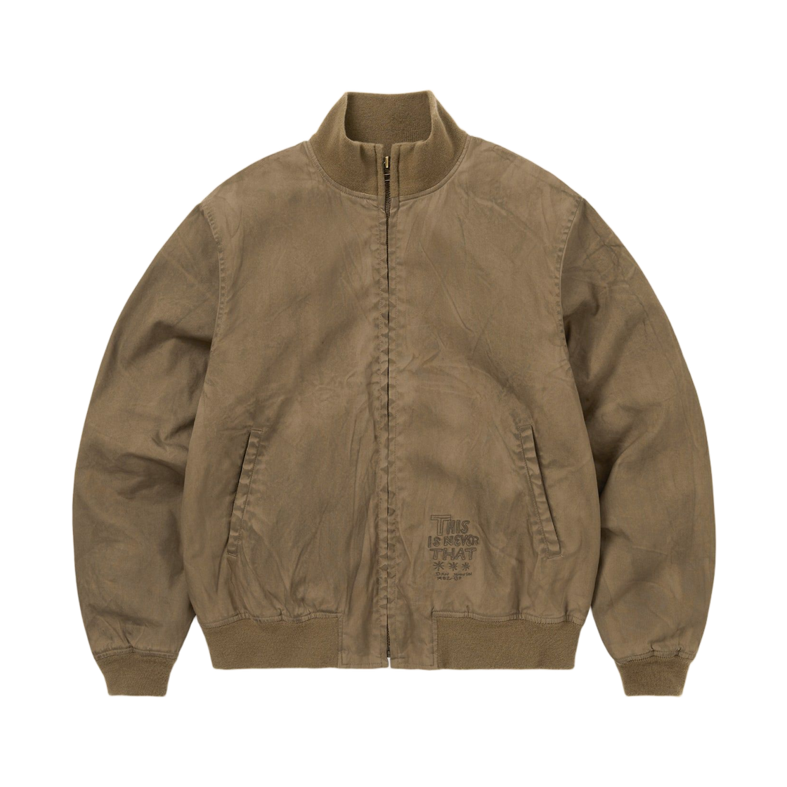 DN253WOWLS01-KHA Thisisneverthat x Daniel Johnston Washed Tanker Jacket Khaki