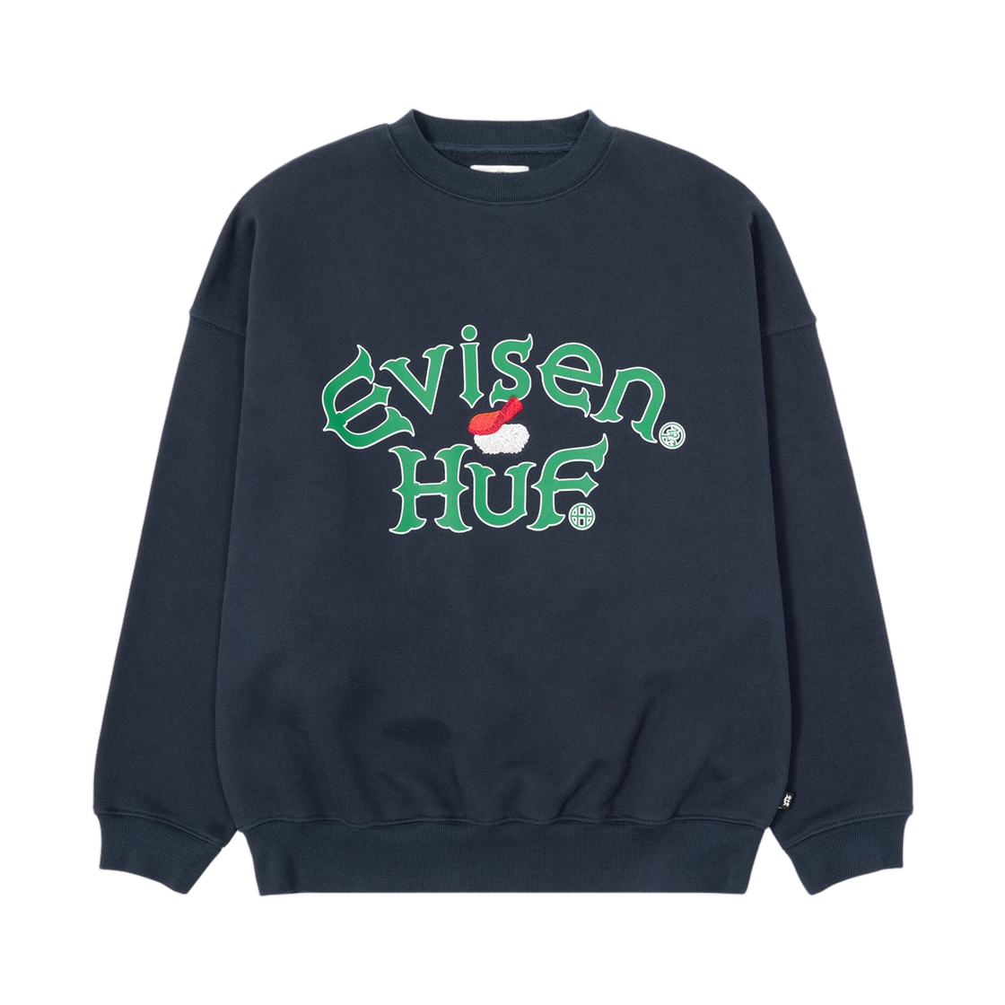 허프 x 에비센 스시 크루 플리스 네이비(HUF x Evisen Sushi Crew Fleece Navy)
