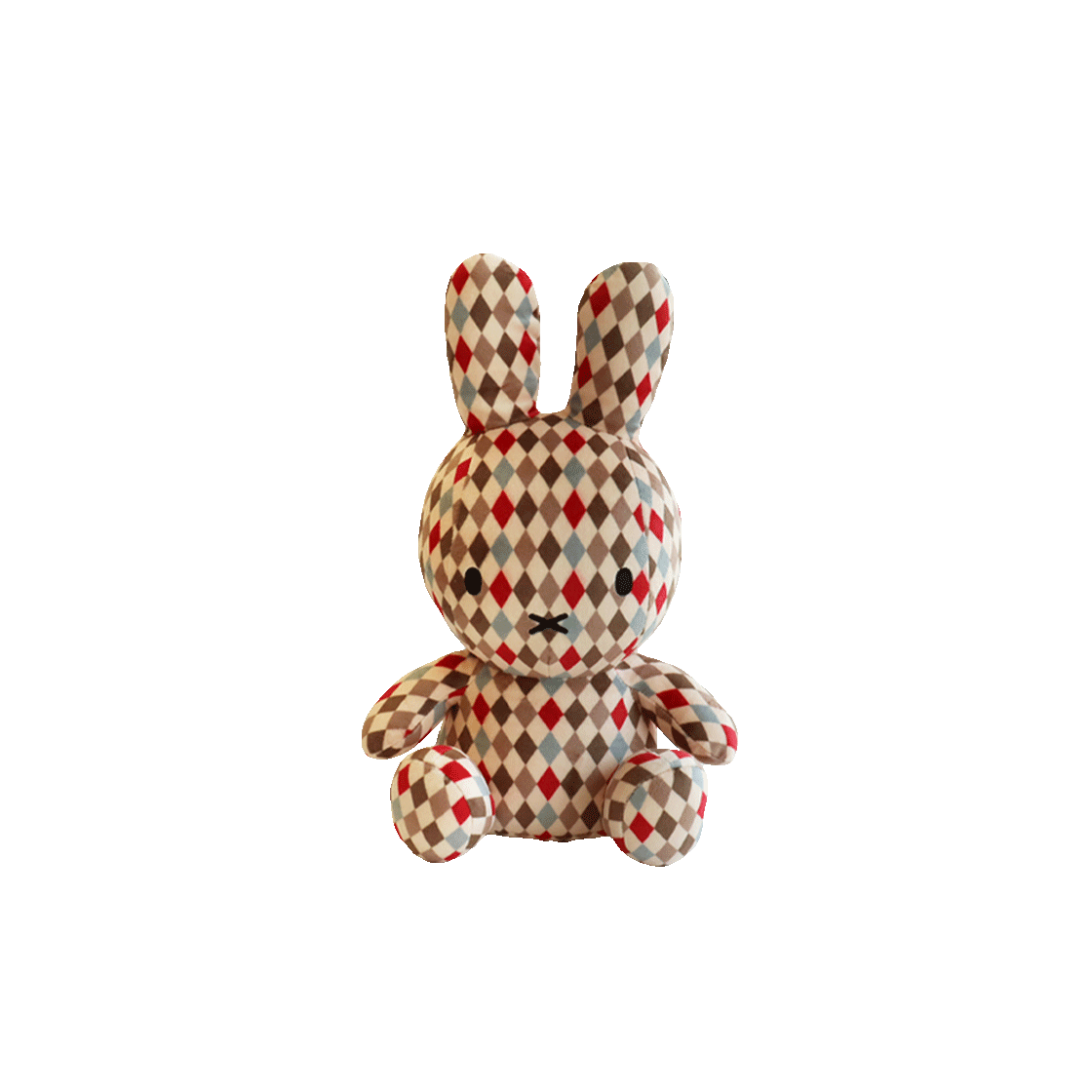 3211-20 Many a Little MIFFY plush toy Red bean Check Pattern