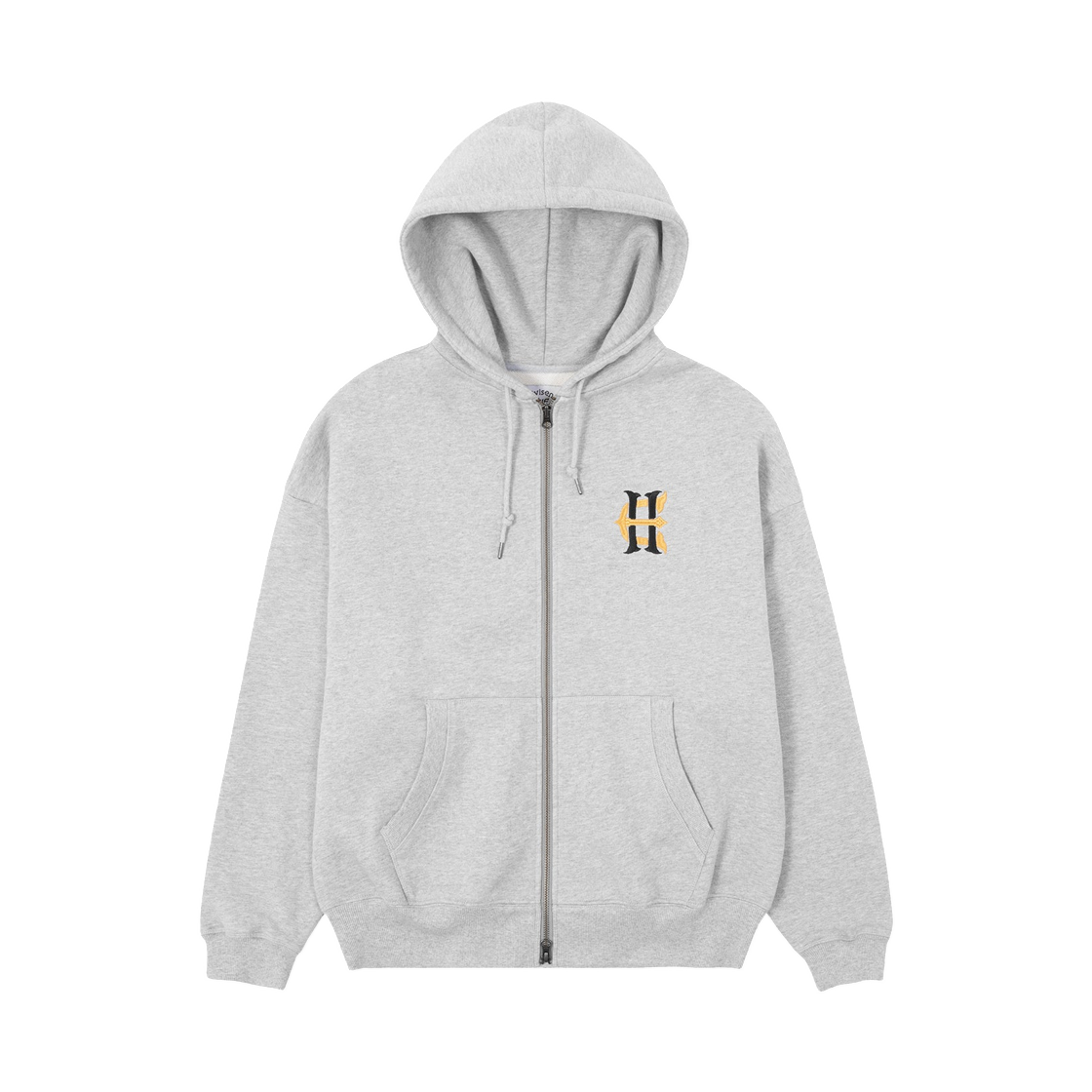 허프 x 에비센 후후지 집 후드 헤더 그레이(HUF x Evisen Hufuji Zip Hoodie Heather Grey)