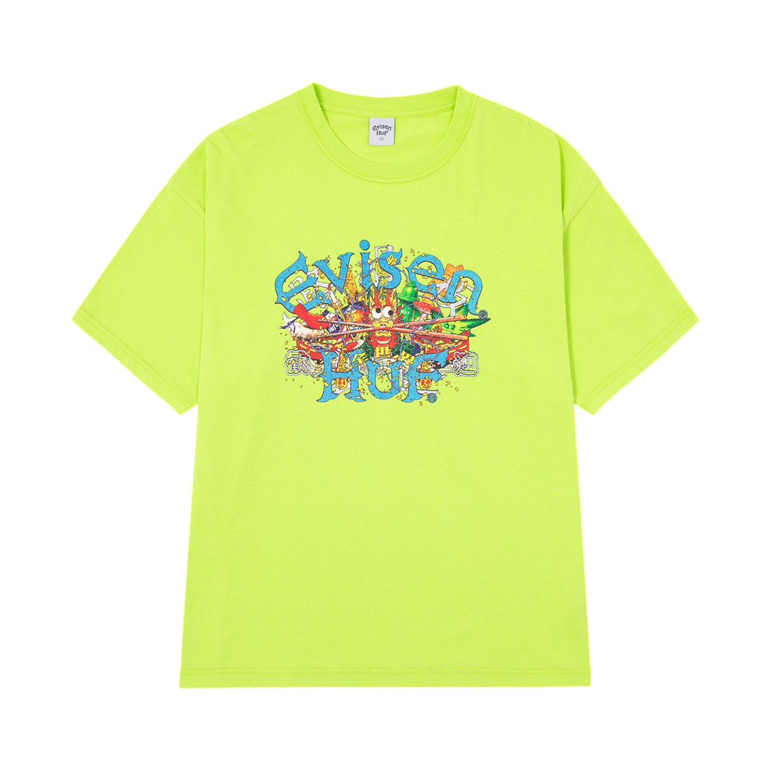 허프 x 에비센 스케이트보드 드래곤 티셔츠 그린(HUF x Evisen Skateboards Dragon T-Shirt Green)