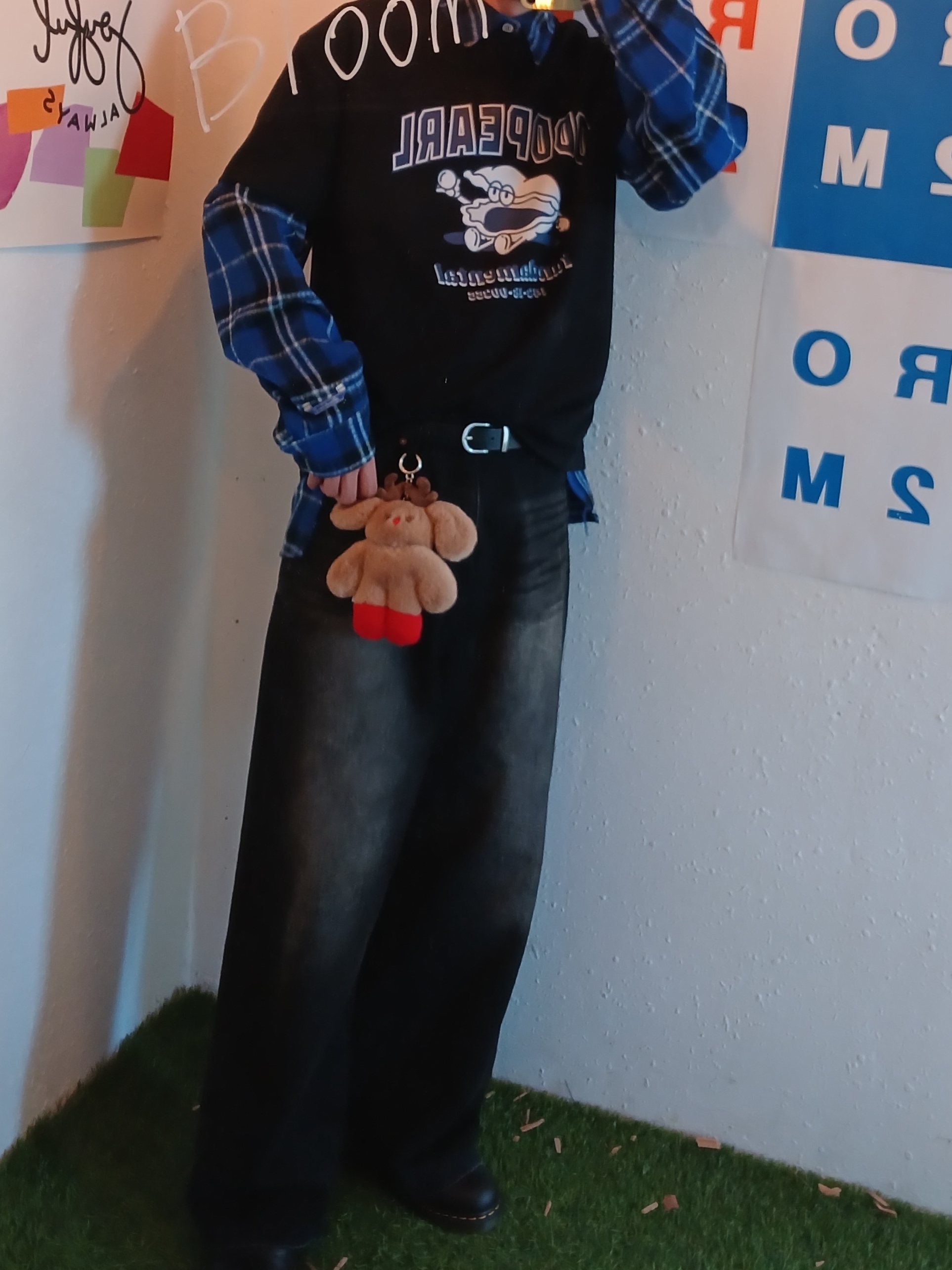 Ader Error Sig; TRS/BL Tag Puffer Jacket 01 Noir, Lelbobrown Puppy Keyring Rudolph Bori Christmas Edition 착용 스타일 - 2