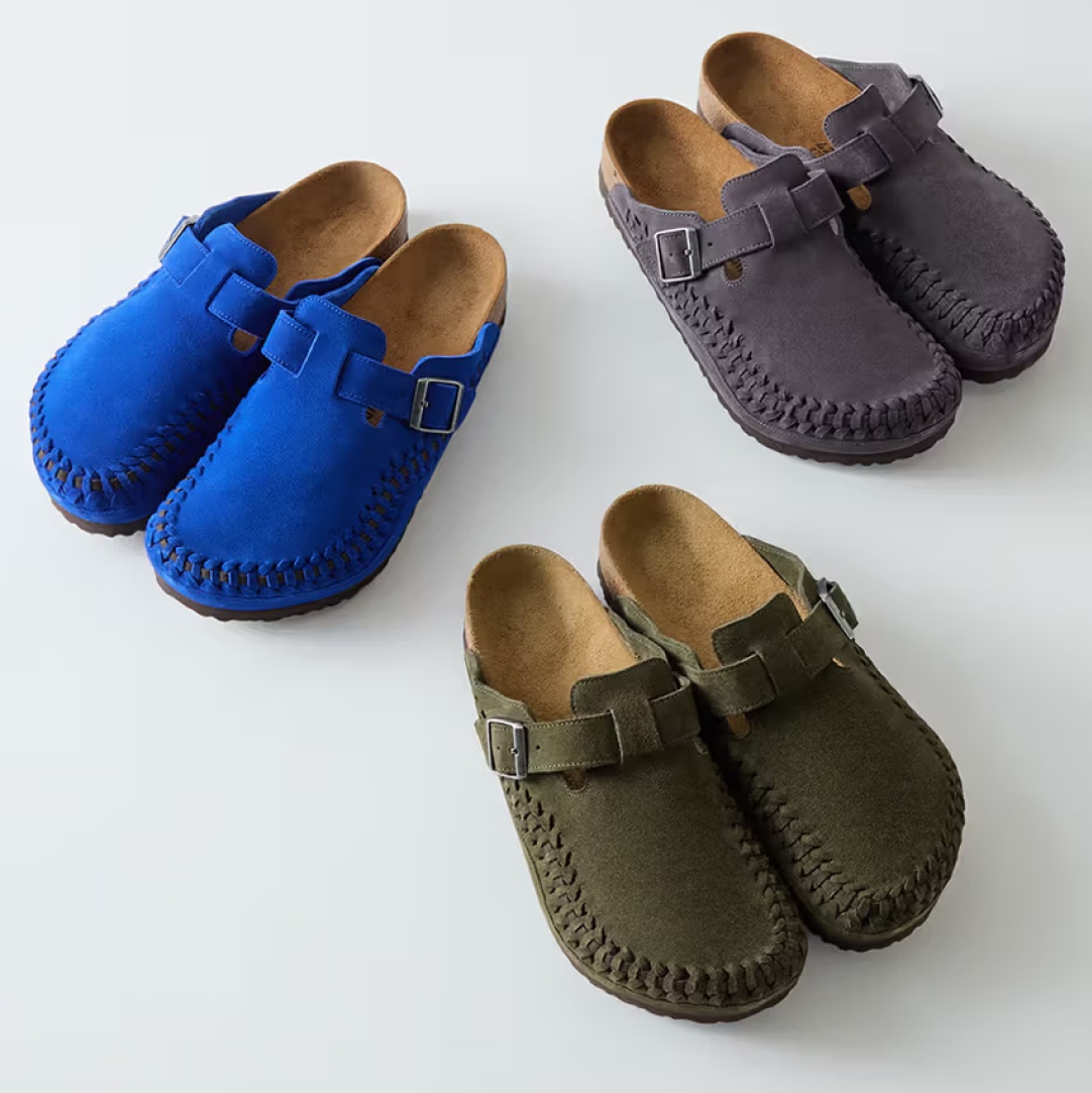 Birkenstock x Kith Boston Braided Suede Leather Mocca - Regular 착용 스타일 - 4