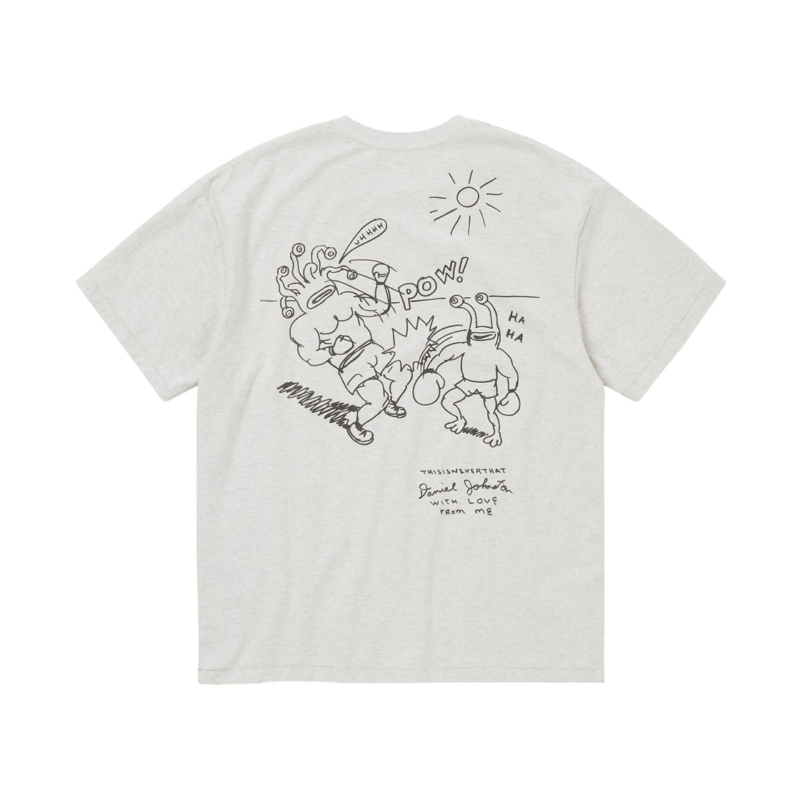 디스이즈네버댓 x 다니엘 존스턴 POW! 티셔츠 오트밀(Thisisneverthat x Daniel Johnston POW! T-Shirt Oatmeal) - 2