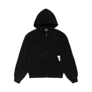 Stussy Patch Zip Knit Hoodie Black