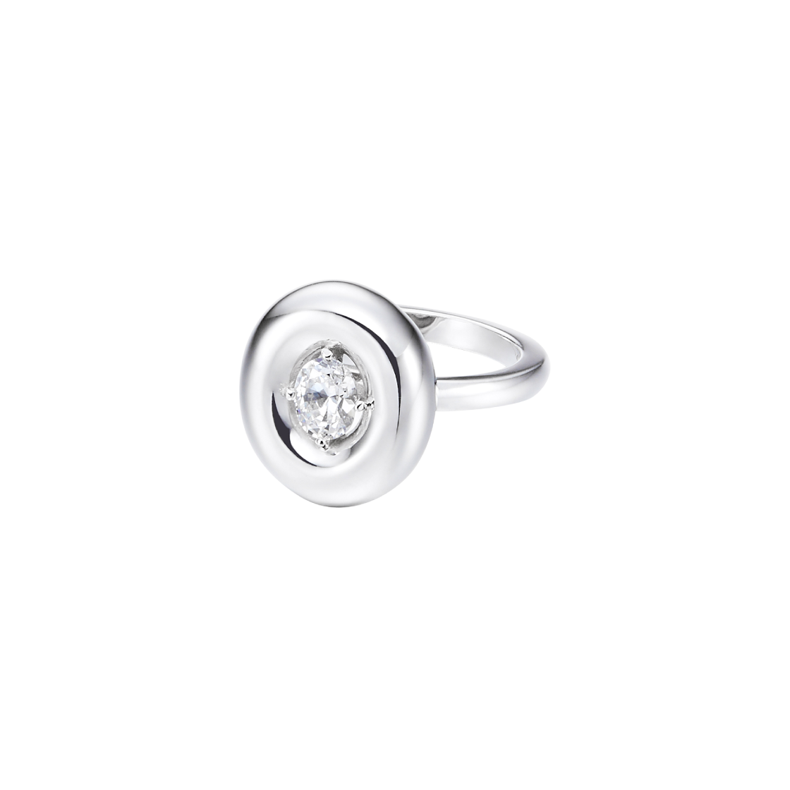 넘버링 #3601 오벌 솔리테어 핑키 링 실버(NUMBERING #3601 Oval Solitaire Pinky Ring Silver)