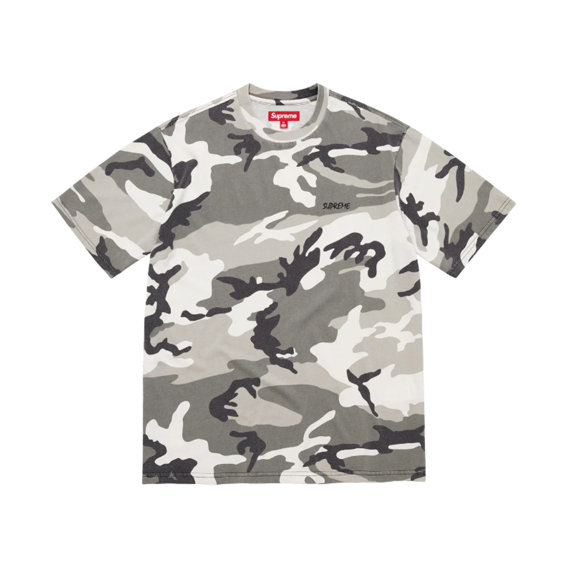 トップス Supreme 25FW Washed S/S Top  Camo M 슈프림 워시드 숏슬리브 탑 스노우 카모 - 25FW | Supreme | KREAM