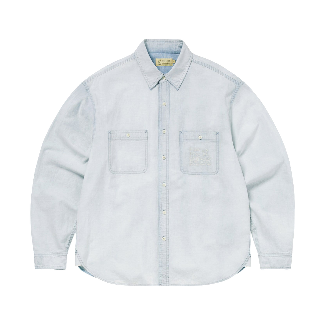 DN253WSHLT01-BLL thisisneverthat x Daniel Johnston Faded Chambray Shirt Light Blue