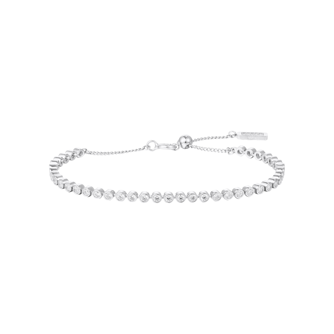 넘버링 #3902 스몰 베젤 세트 테니스 브레이슬릿 실버(NUMBERING #3902 Small Bezel Set Tennis Bracelet Silver)