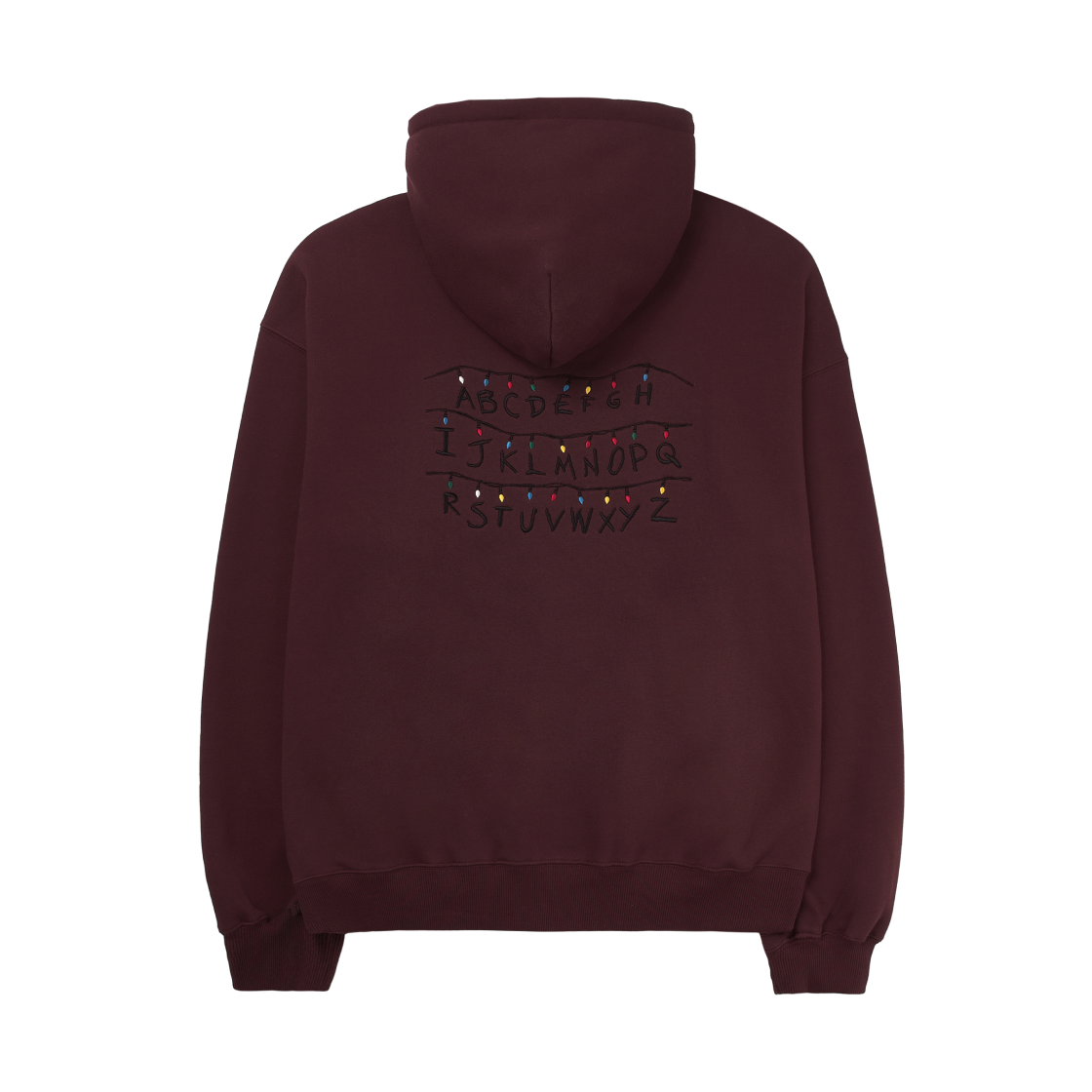 아이앱 스튜디오 x 기묘한 이야기 트리 라이츠 집업 후드 버건디(IAB Studio x Stranger Things Tree Lights Zip-up Hoodie Burgundy) - 2