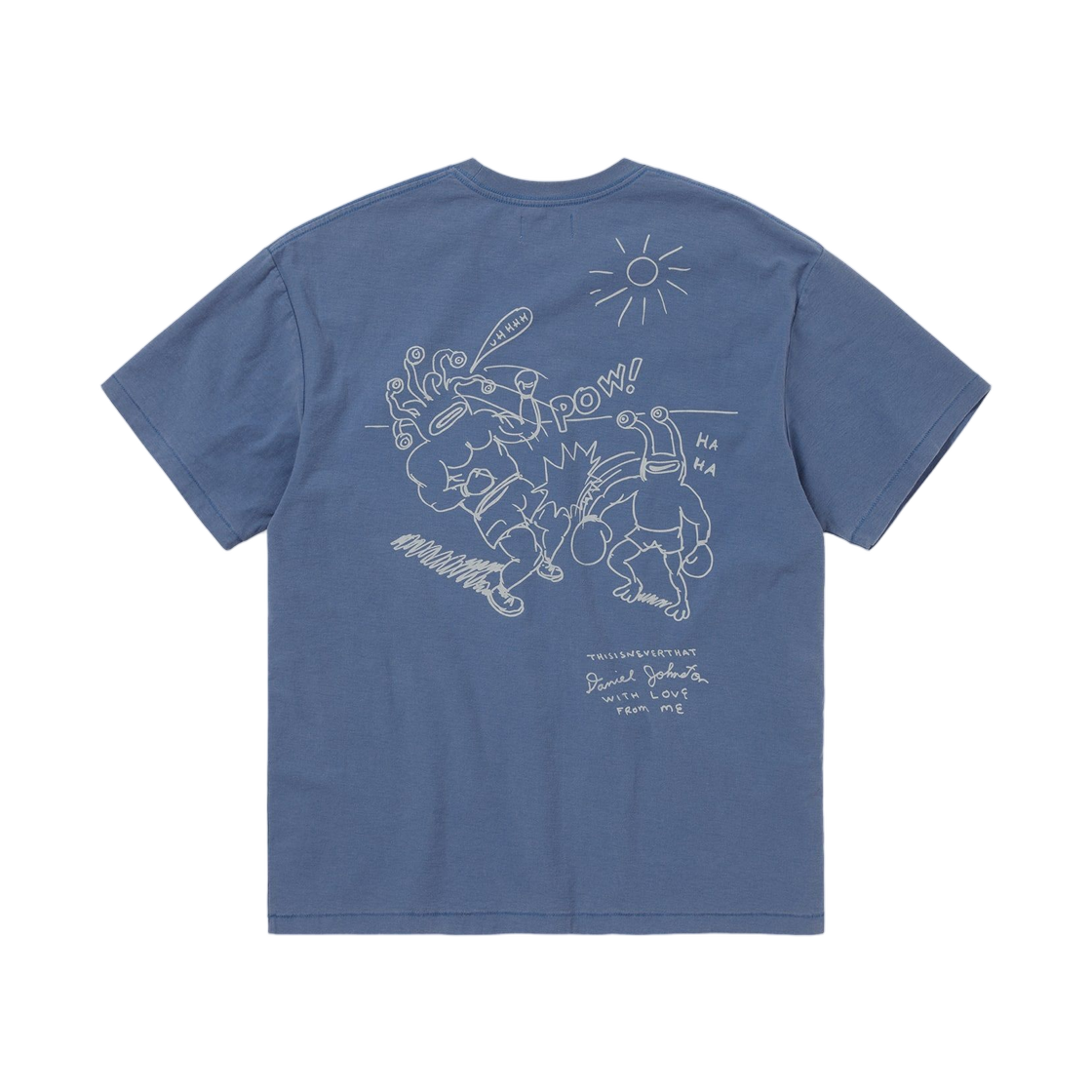 디스이즈네버댓 x 다니엘 존스턴 POW! 티셔츠 블루(Thisisneverthat x Daniel Johnston POW! T-Shirt Blue) - 2