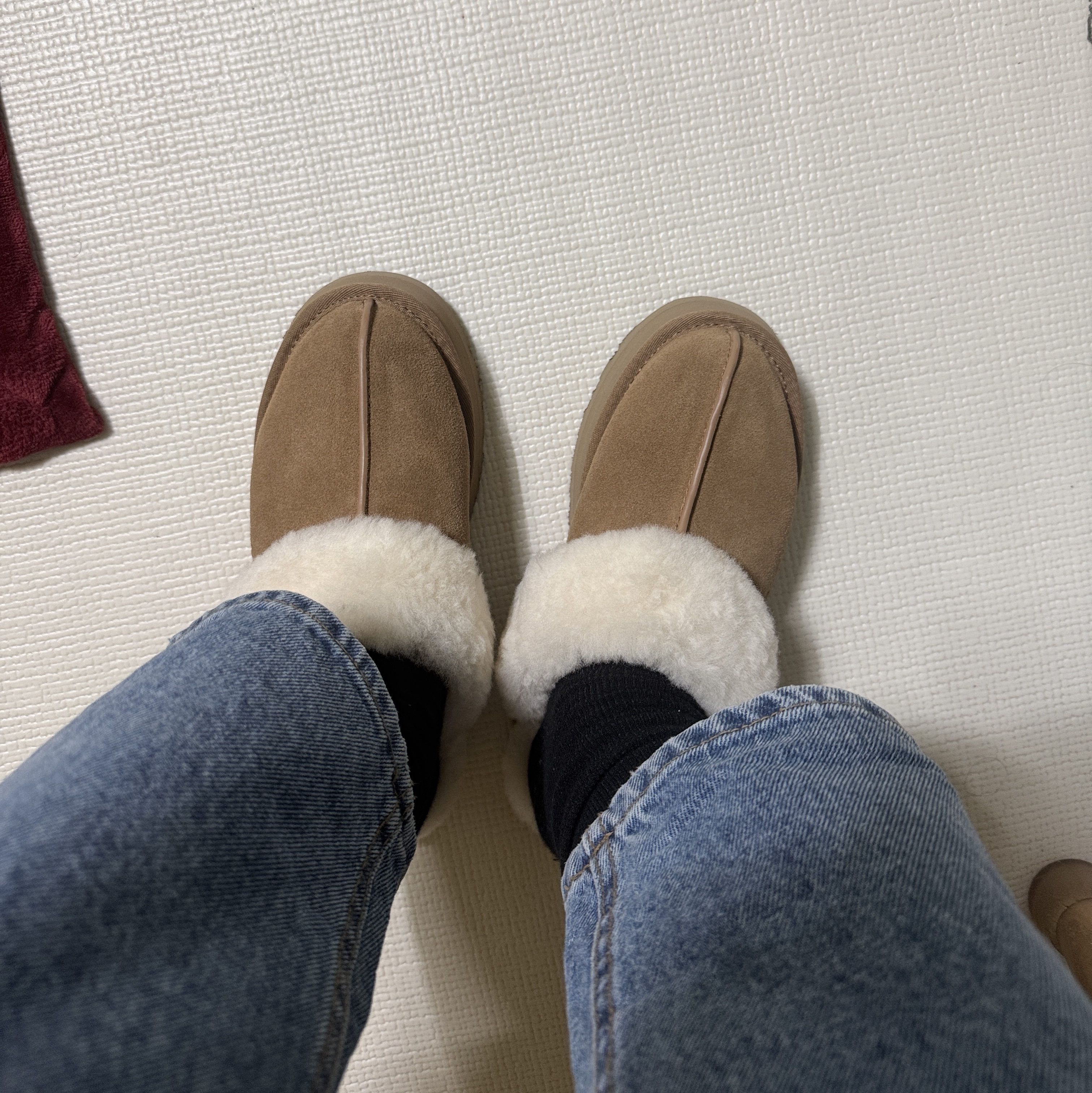 (W) UGG Disquette Slipper Chestnut 착용 스타일
