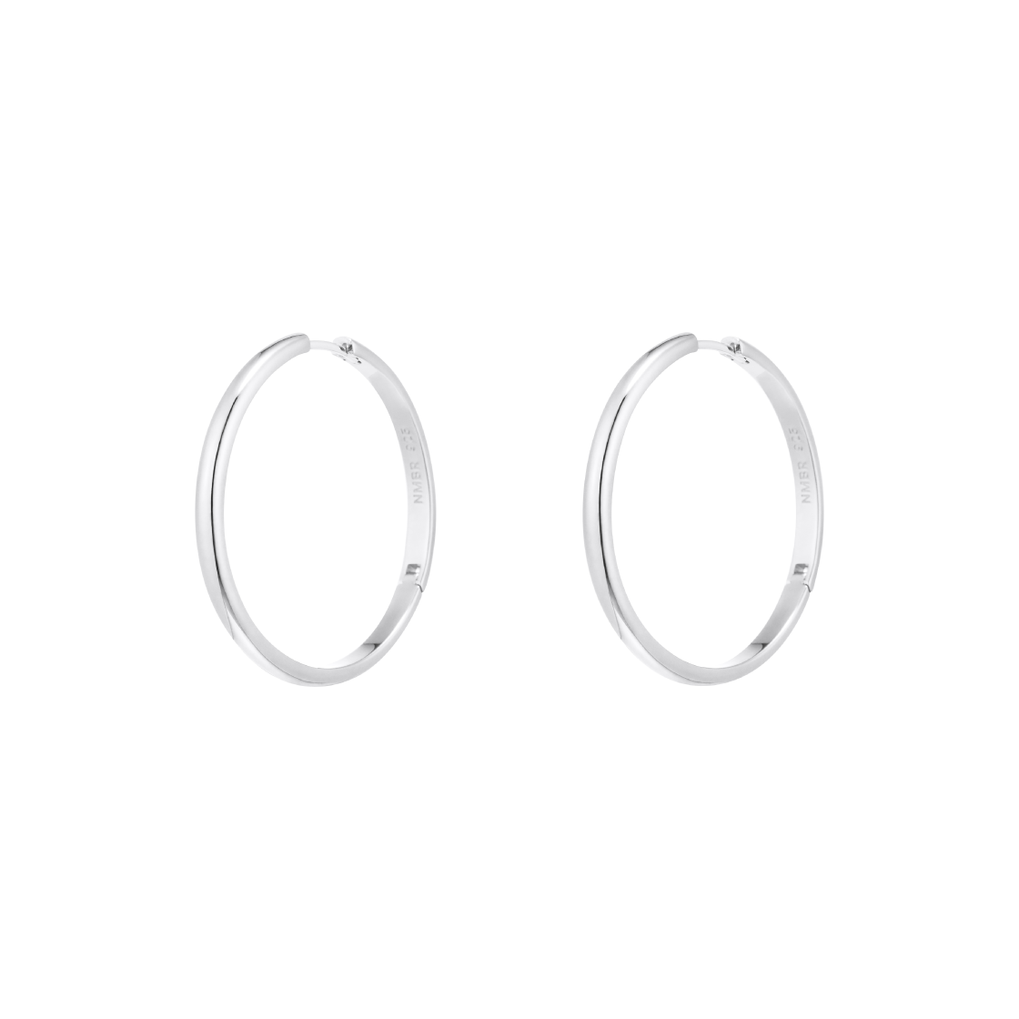 넘버링 #3208 라지 베이직 훕 이어링 실버(NUMBERING #3208 Large Basic Hoop Earrings Silver)