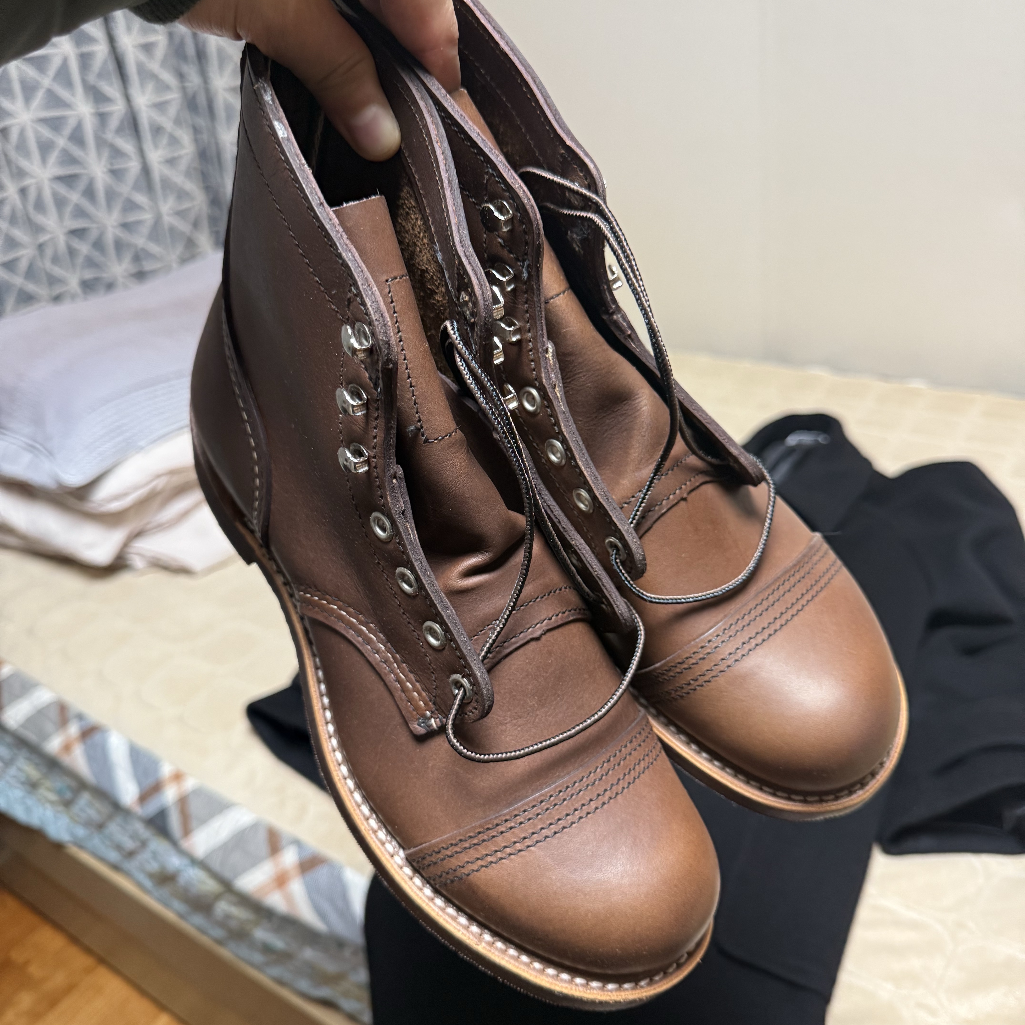 Red Wing Iron Ranger 8111 Amber Harness - D, Barbour Bedale Wax Jacket Sage 착용 스타일 - 2