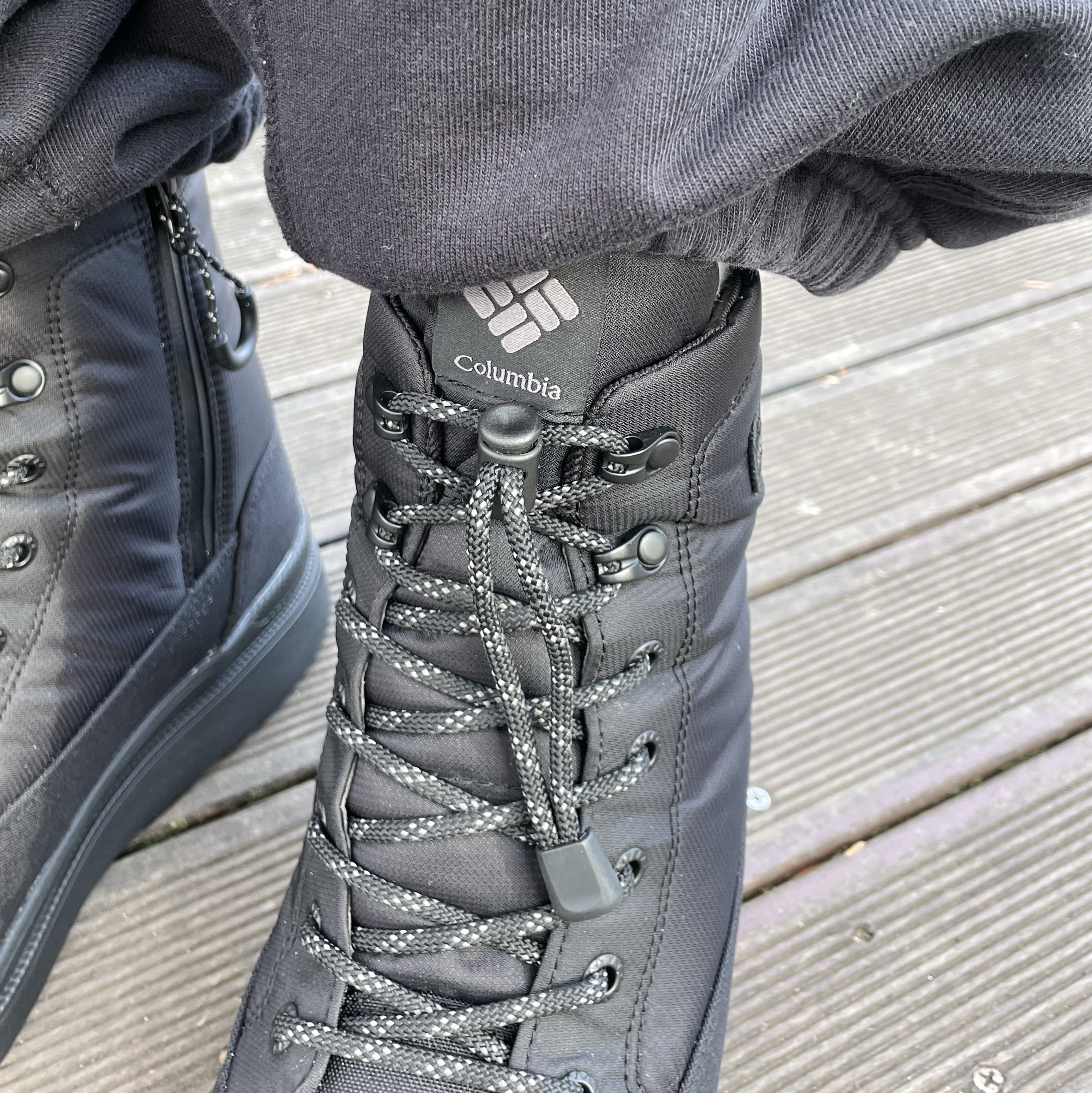 Nike x Stussy NRG RA Washed Fleece Pants Black (DN4030-010), ZEROGRAM Ramona220 Goose Zeroexpedition Jacket Light Gray 착용 스타일 - 2