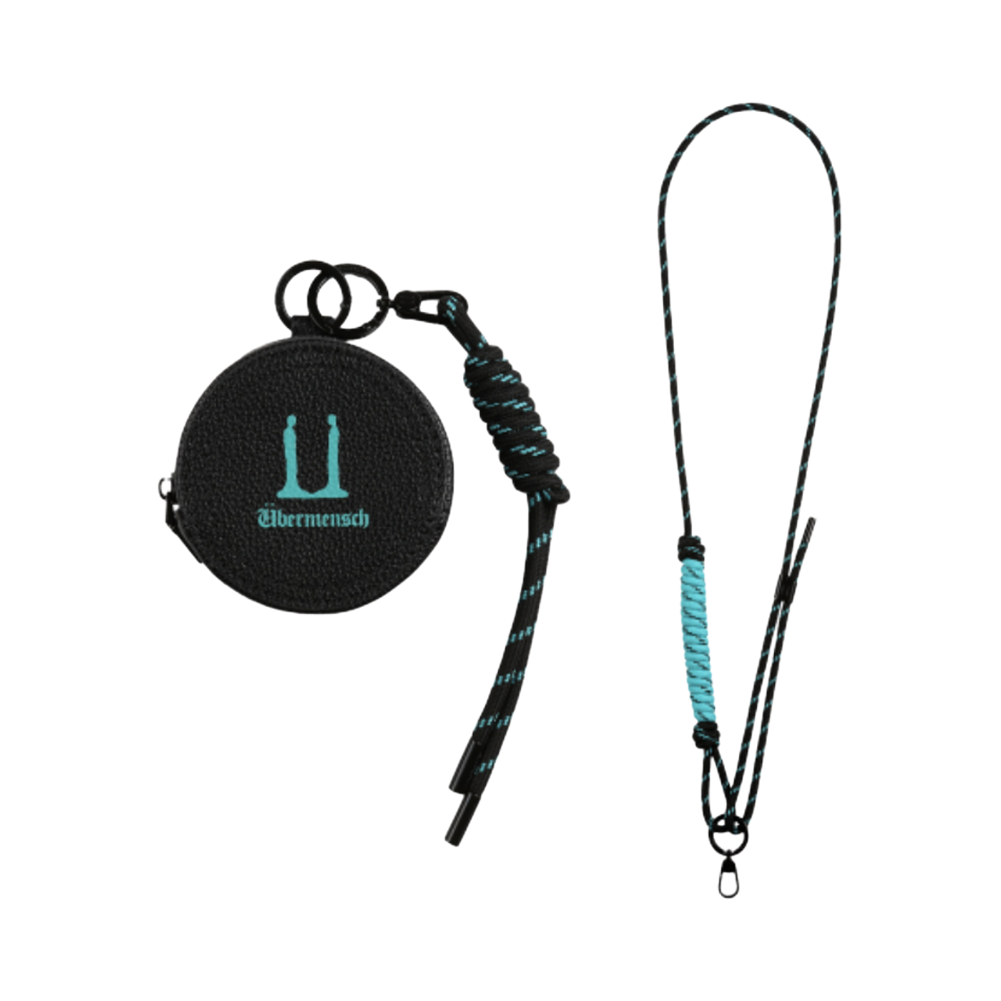 지드래곤 위버멘쉬 서클 파우치 위드 스트랩 블랙 민트(G-DRAGON Ubermensch Circle Pouch with Strap Black Mint)