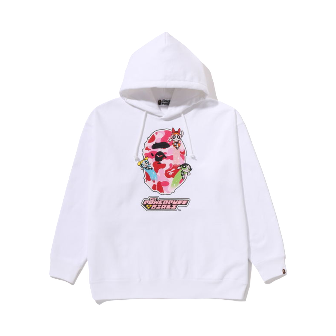- BAPE x The Powerpuff Girls Ape Head Sweater Hoodie White
