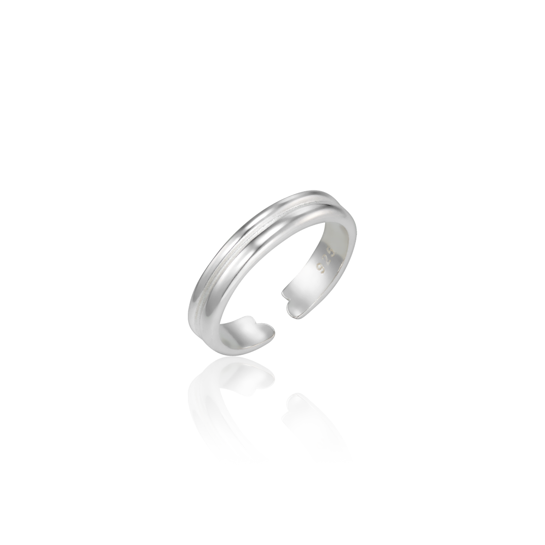 R01619 Byweekend Double Baby Ring Silver