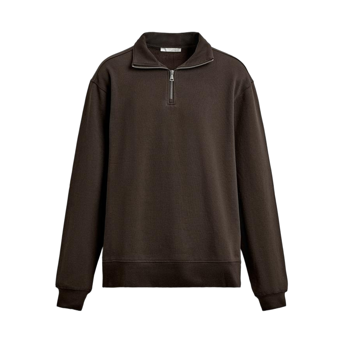 자라 베이직 지퍼넥 스웨트셔츠 브라운(Zara Basic Zipper Neck Sweatshirt Brown)