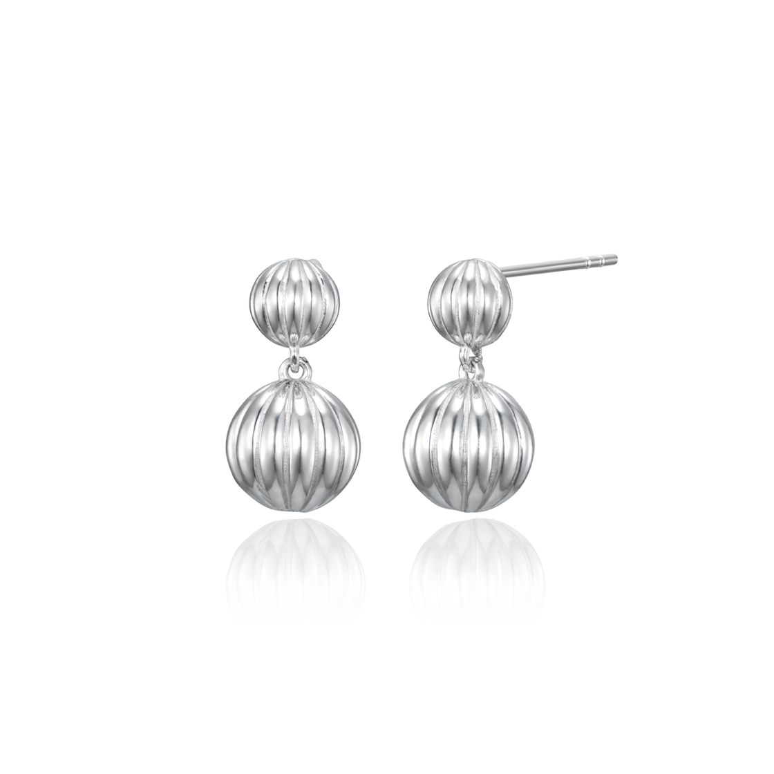 E01618 Byweekend Orbi Drop Earring Silver