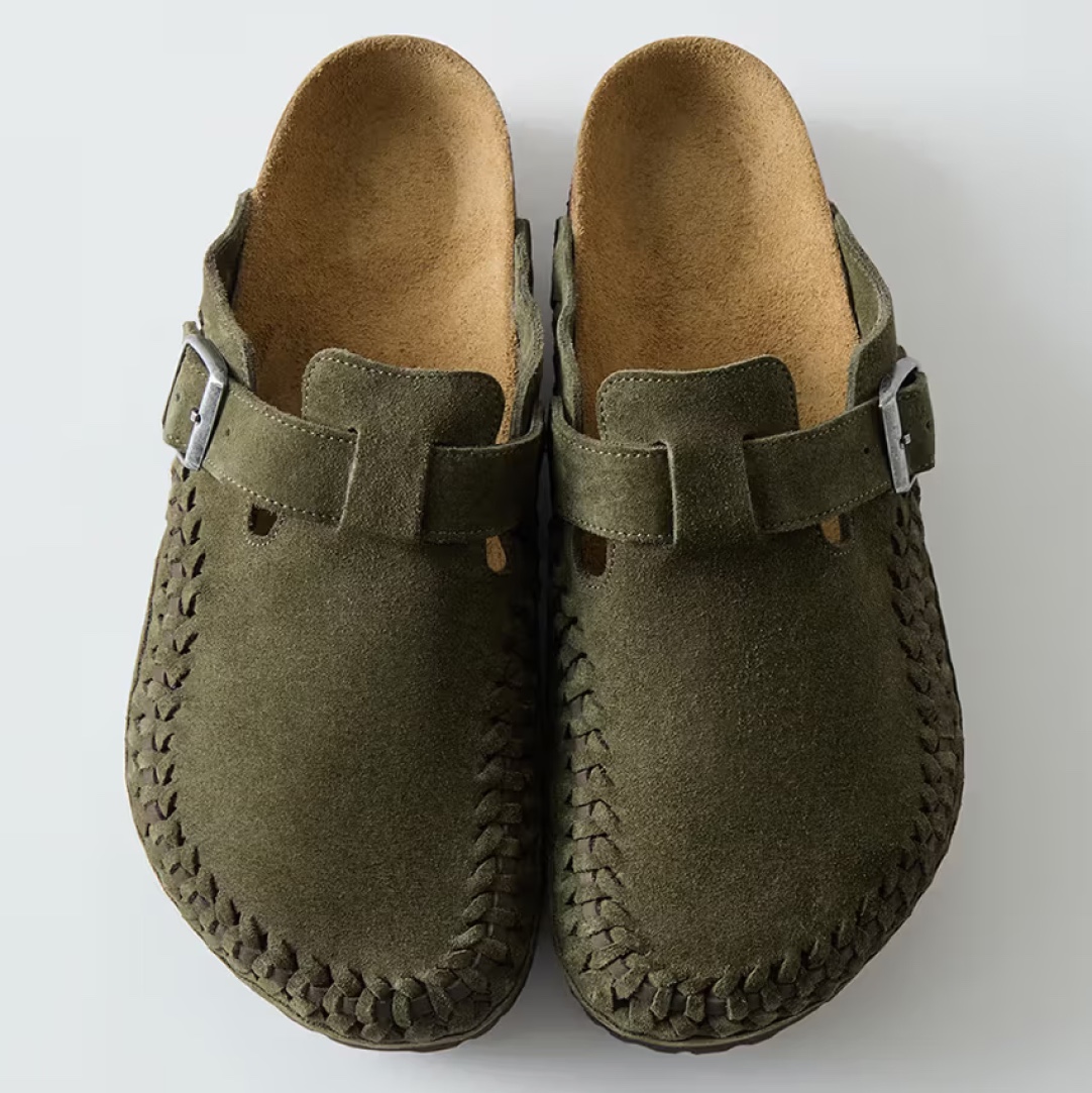 Birkenstock x Kith Boston Braided Suede Leather Mocca - Regular 착용 스타일 - 3