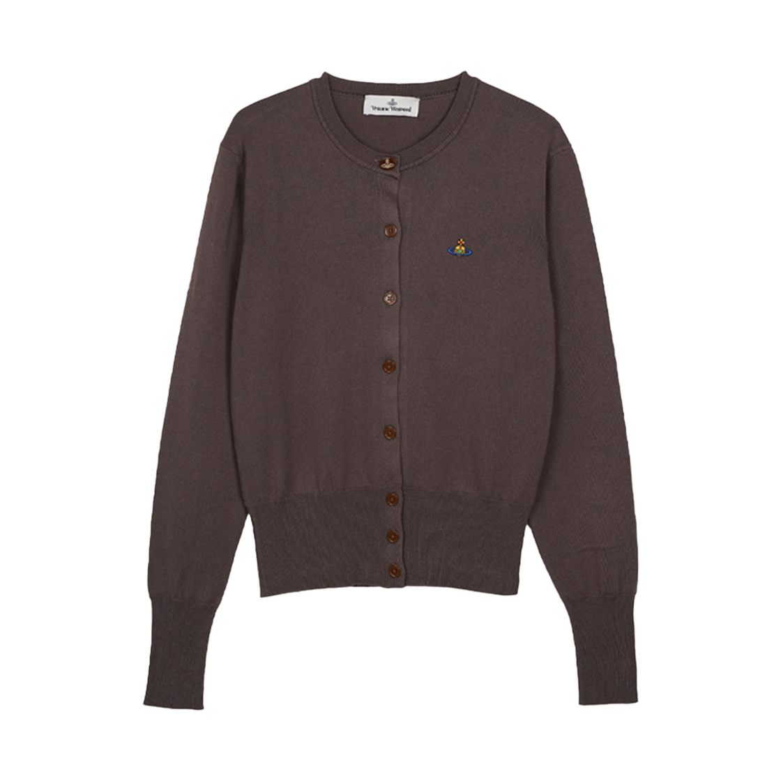 1803002P-Y001V-D408 [20% 쿠폰] (W) Vivienne Westwood Bea Crewneck Cardigan Truffle