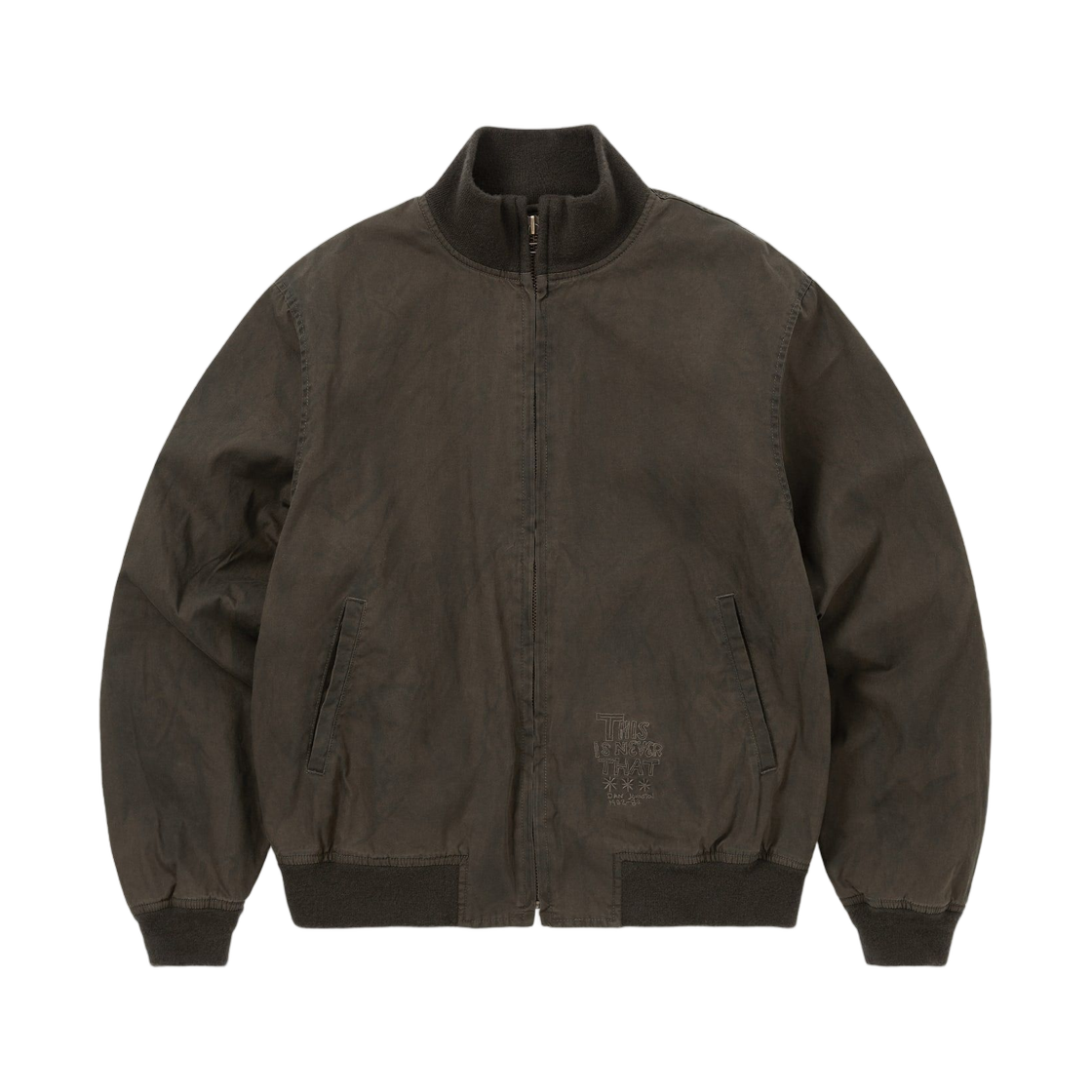 DN253WOWLS01-OLV Thisisneverthat x Daniel Johnston Washed Tanker Jacket Olive
