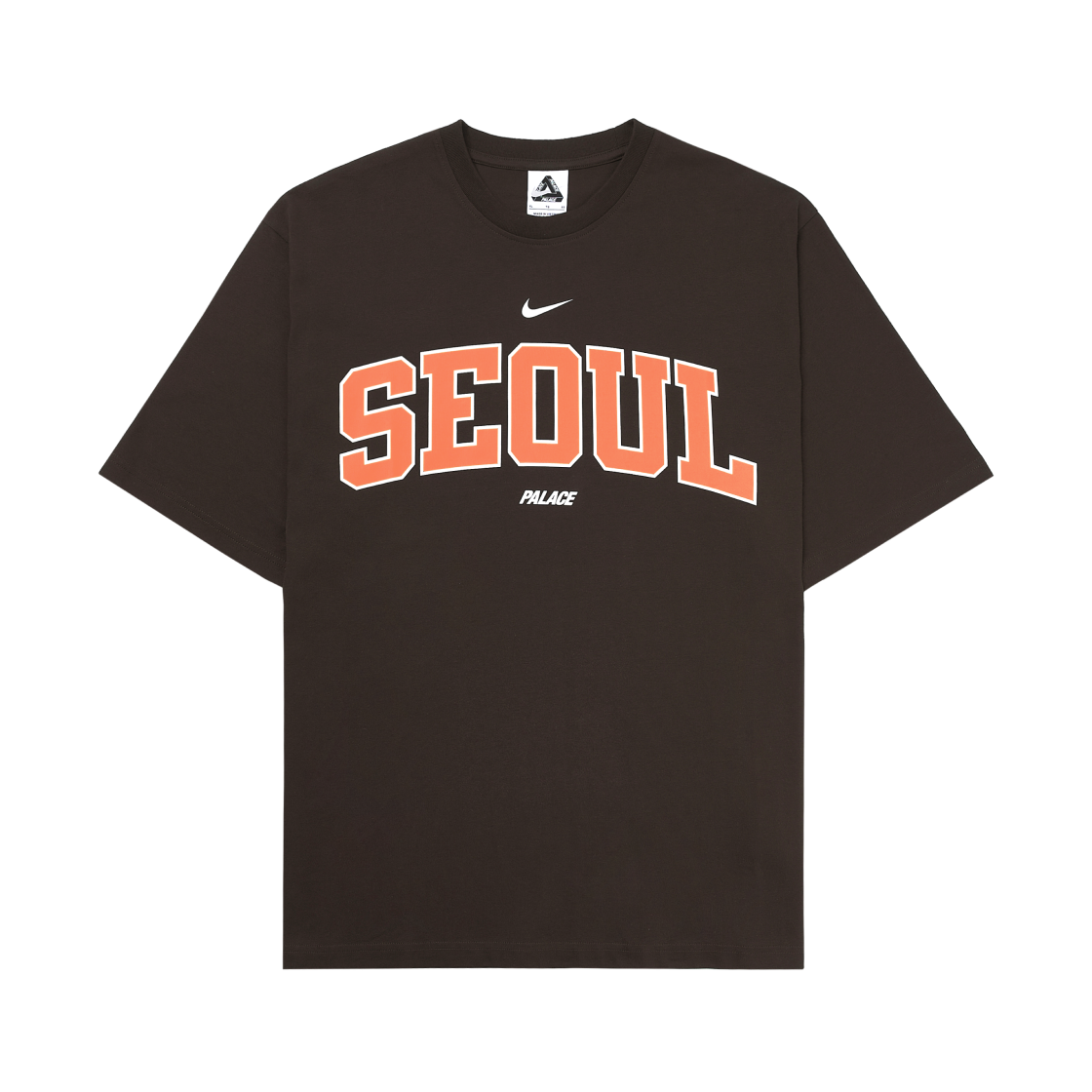 팔라스 x 나이키 샵 티셔츠 홍대 브라운 - 25FW(Palace x Nike Shop T-Shirt Hongdae Brown - 25FW)