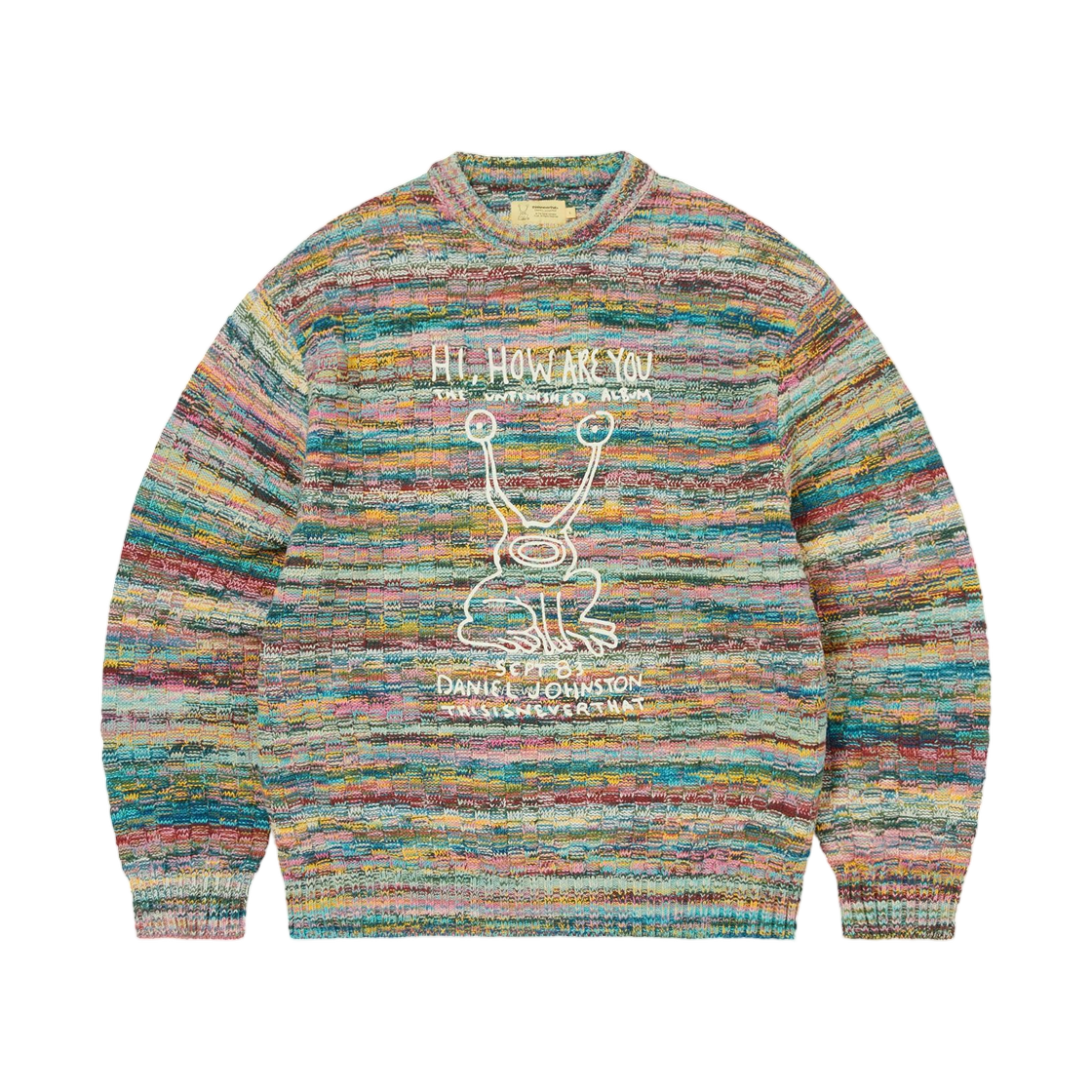 디스이즈네버댓 x 다니엘 존스턴 프로그 니트 스웨터 핑크(Thisisneverthat x Daniel Johnston Frog Knit Sweater Pink) - 1