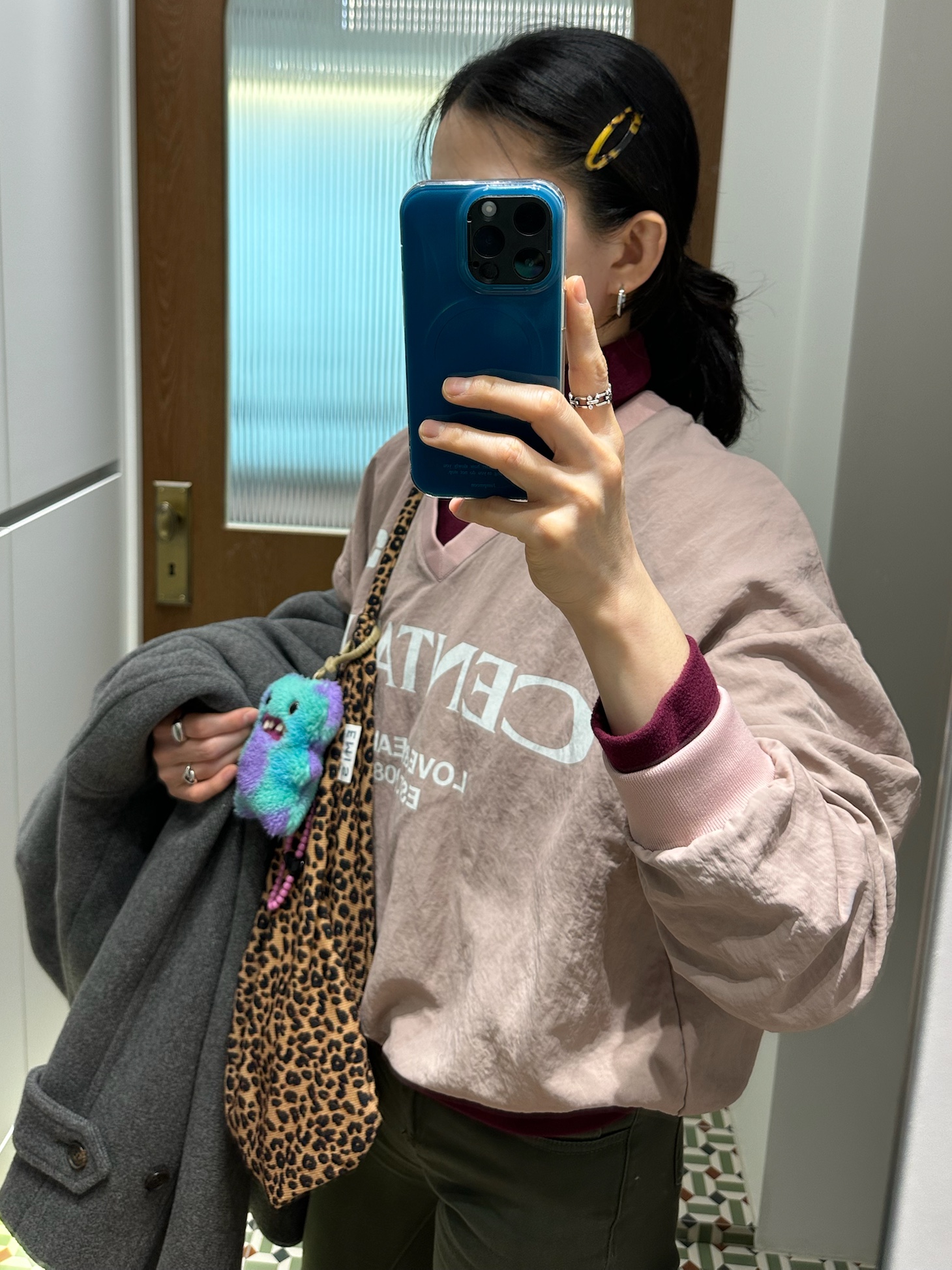 Fuggler McGoo Mix Keyring, Emis 22Y Leopard Corduroy Eco Bag Brown 착용 스타일 - 5