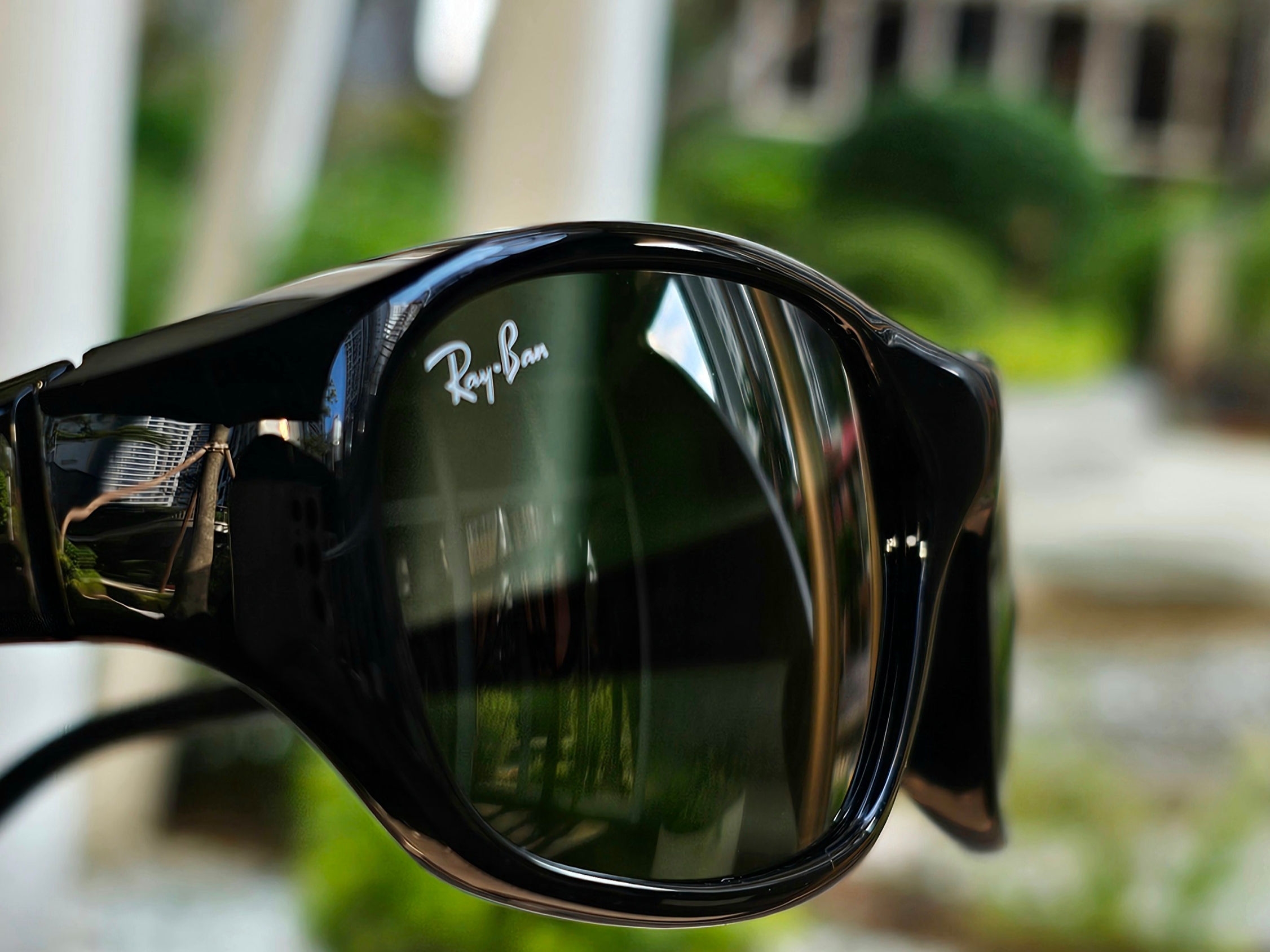 Ray-Ban DADDY-O II Polished Black Frame Green Classic G-15 Lenses 착용 스타일 - 3