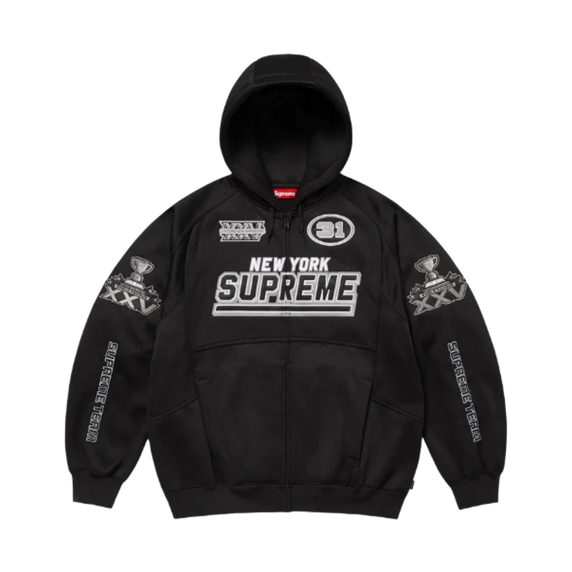 Supreme Supreme Football Zip Up Hooded Sweatshirt Black - 25FW · L