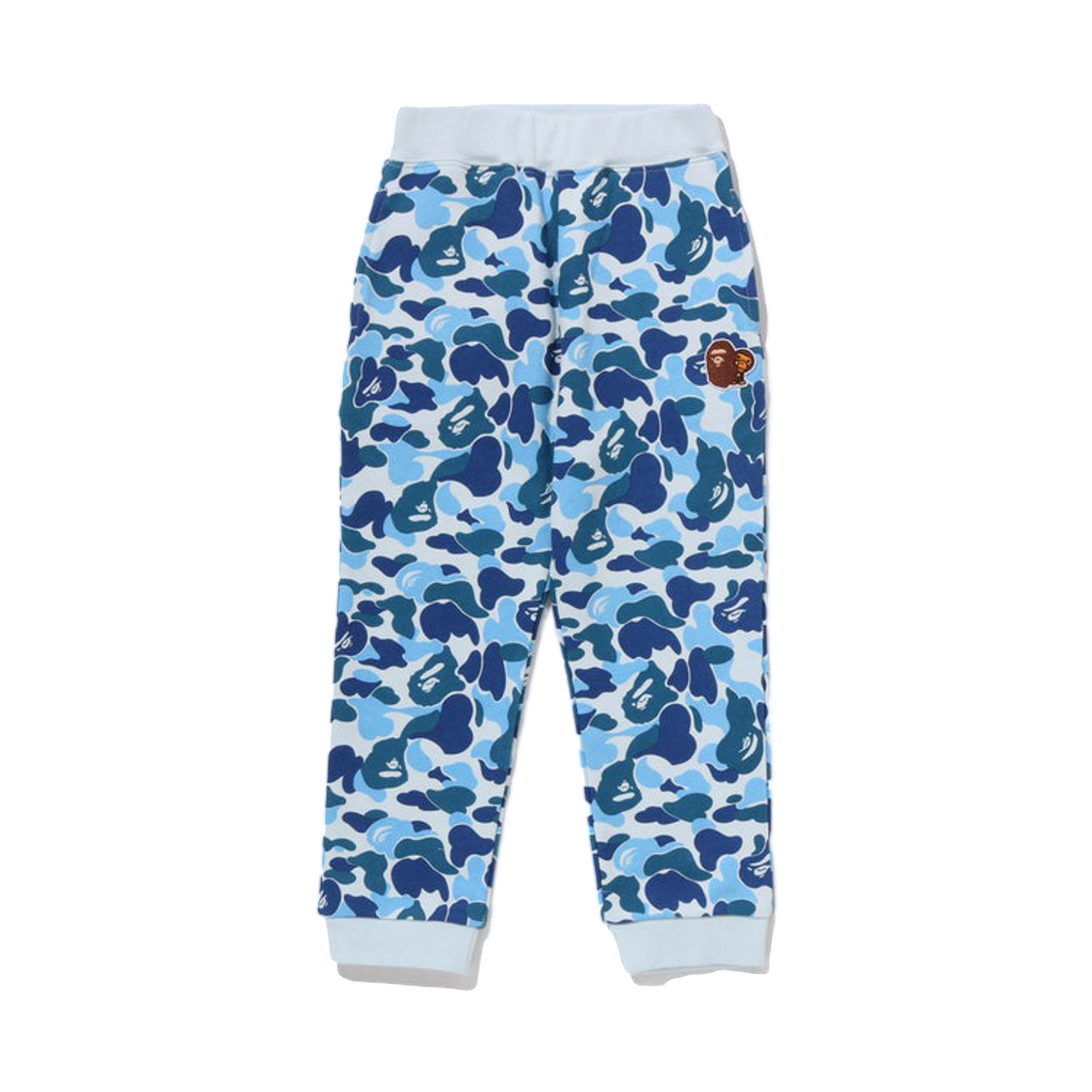 - (Kids) BAPE ABC Camo Ape & Milo One Point Sweat Pants Blue