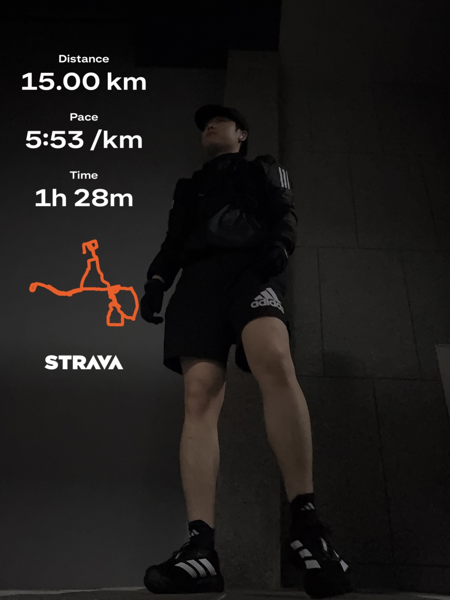 Adidas Adizero EVO SL Core Black Cloud White, Adidas Own The Run Jacket Black - KR Sizing 착용 스타일