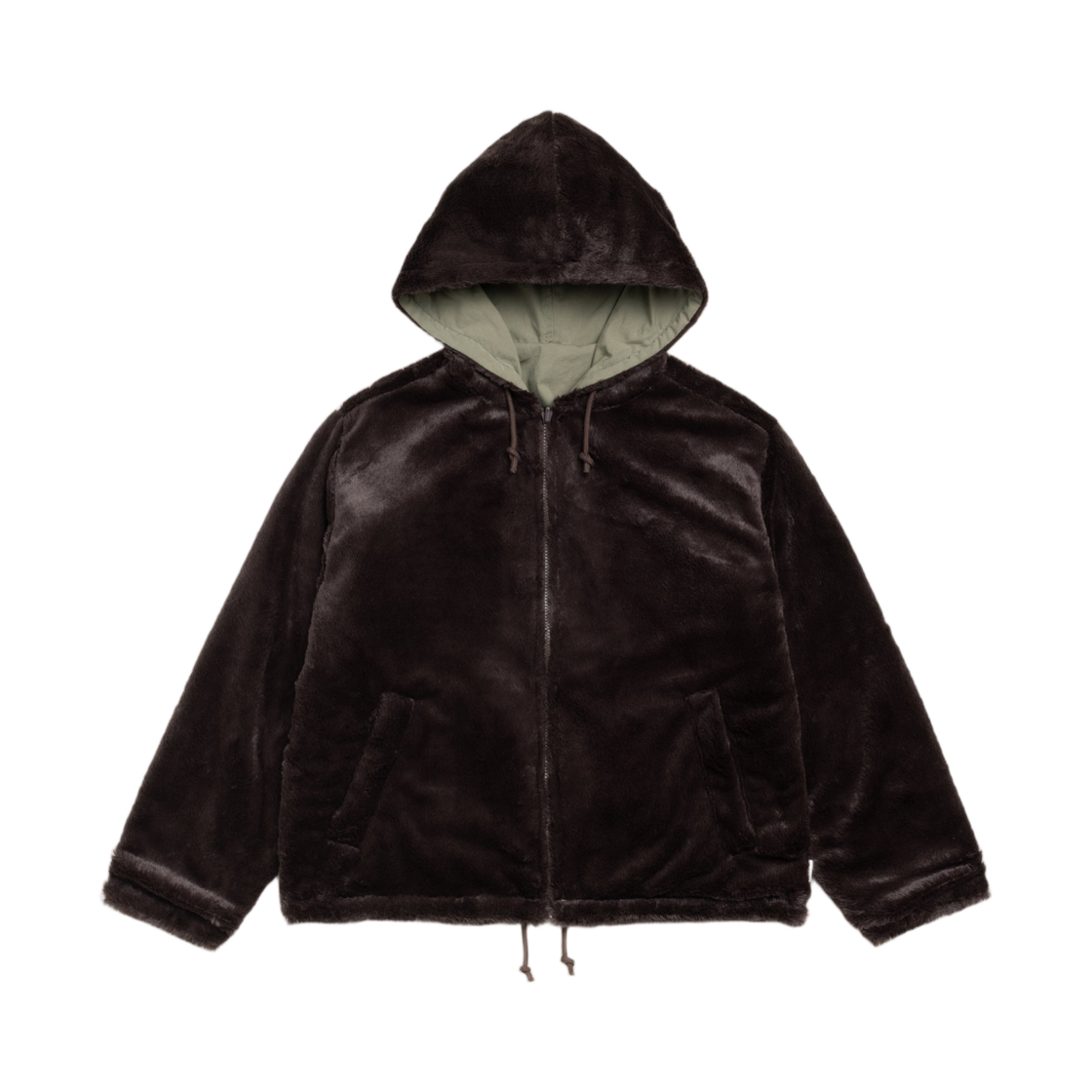 115919 Stussy Reversible Hooded Jacket Brown