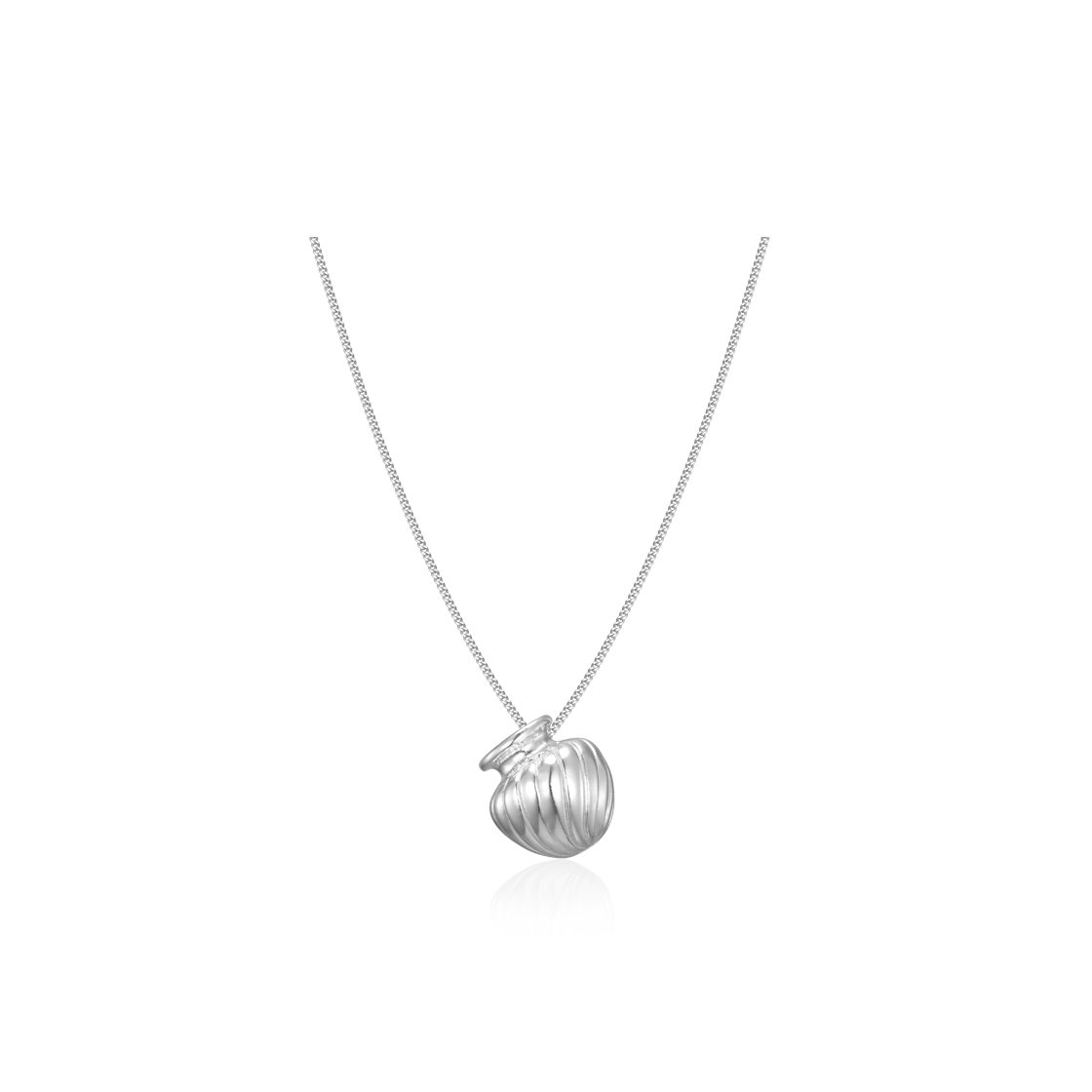 N01616 Byweekend Line Pot Necklace Silver