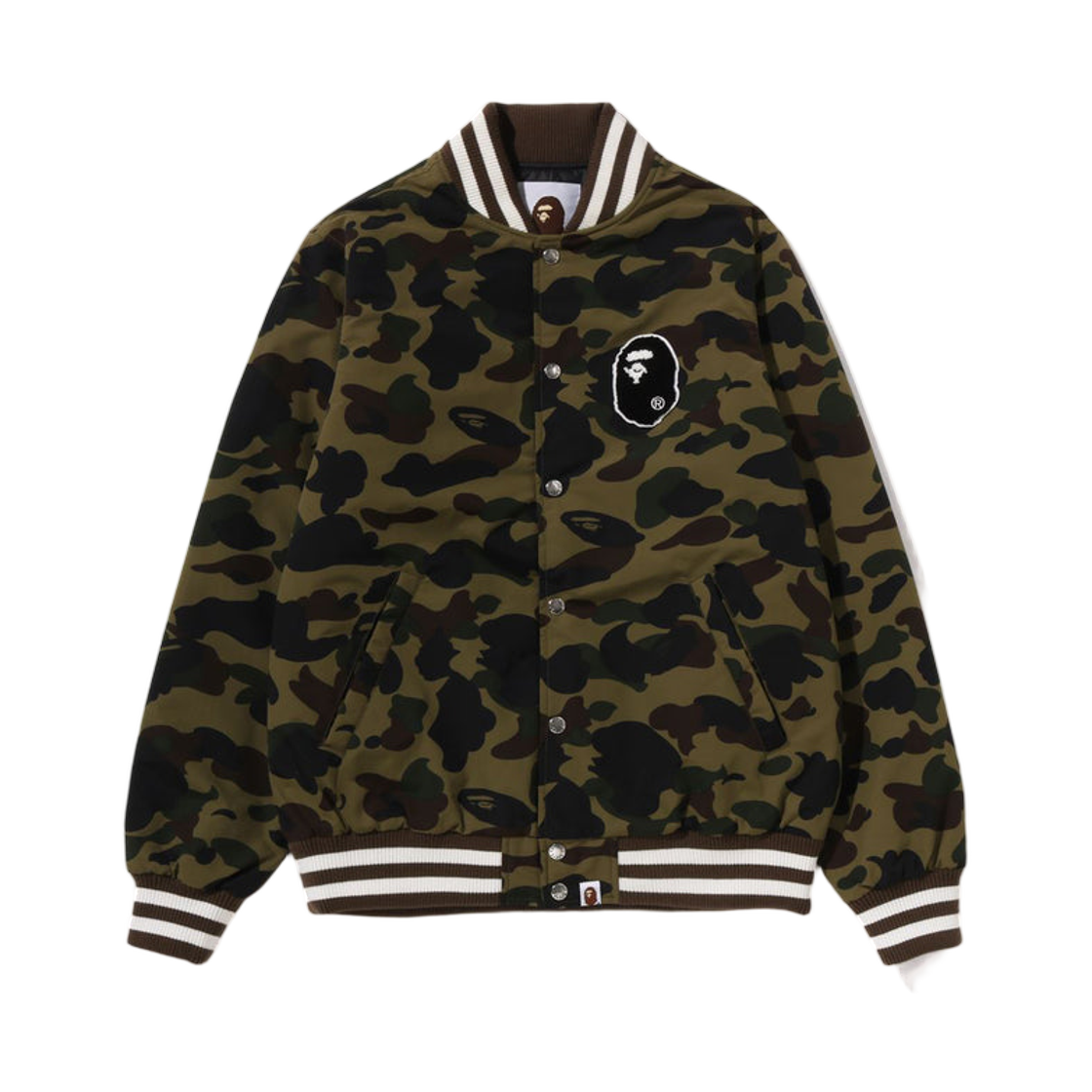- BAPE 1st Camo Varsity Jacket Green