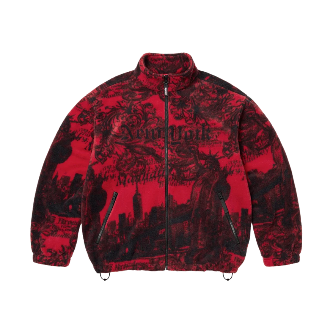 Supreme Supreme New York Fleece Jacket Red - 25FW · S