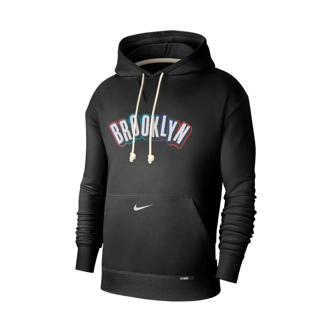 FZ0476-010 Nike Brooklyn Nets Standard Issue City Edition Dri-Fit NBA Courtside Hoodie Black White (FZ0476-010)