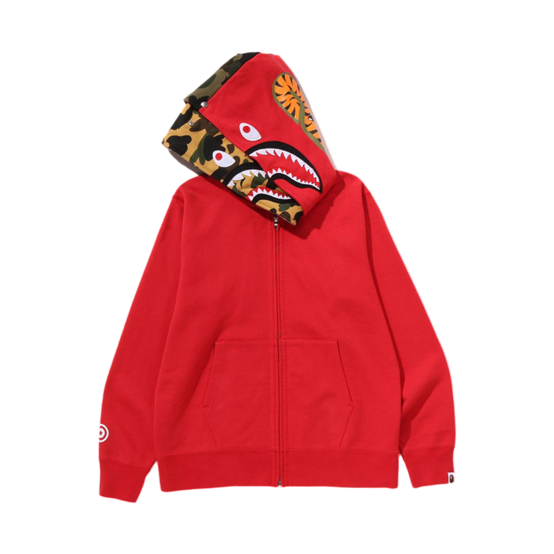 베이프 샤크 풀 집 더블 후드 레드(BAPE Shark Full Zip Double Hoodie Red) - 2